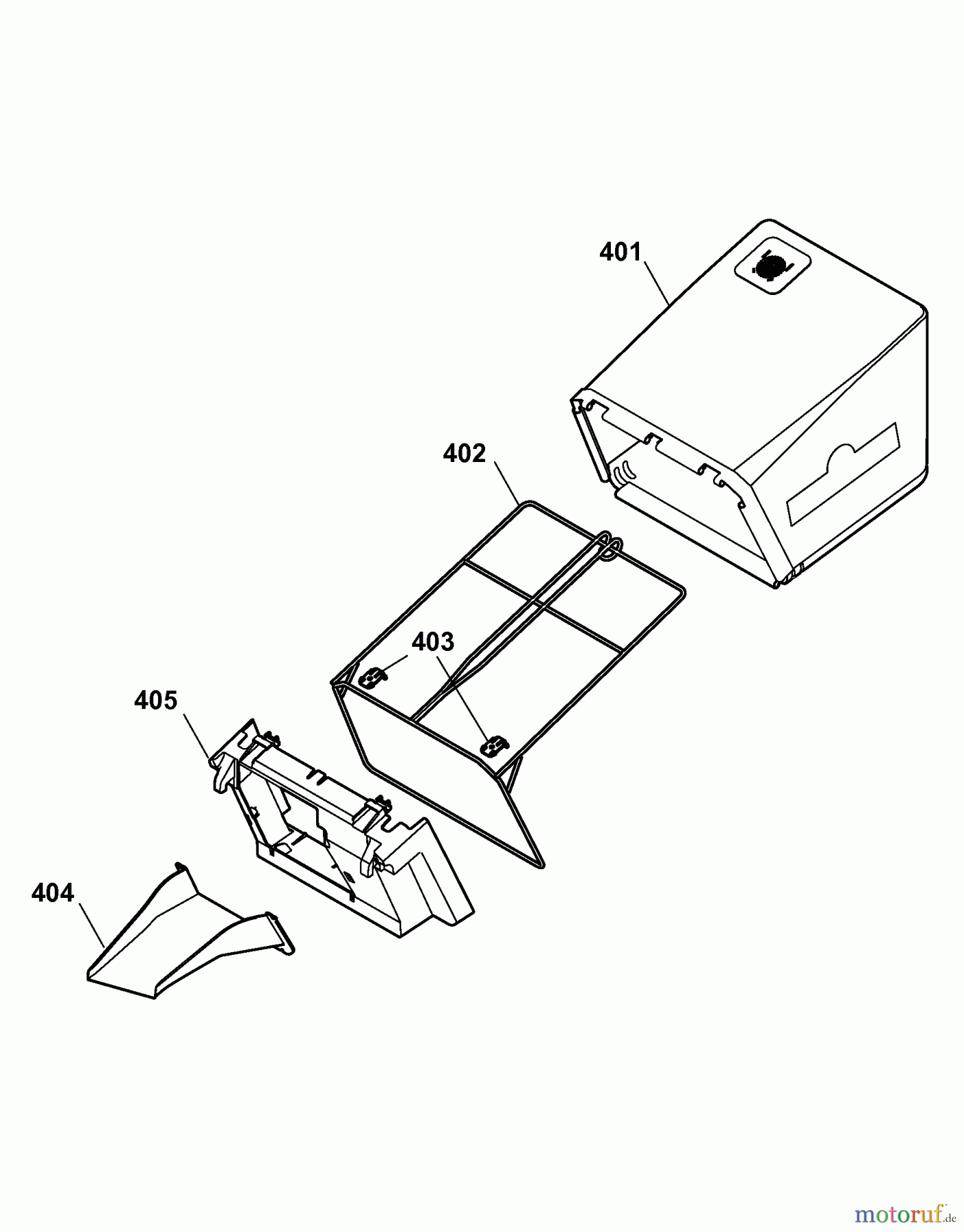 Wolf-Garten Elektromäher 1.40 XC 4968088 Serie B (2009) Grasfangsack