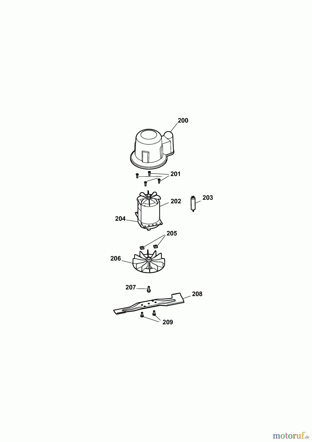  Wolf-Garten Elektromäher Power Wolf 16/40 4969008 Serie A  (2009) Messer, Messeraufnahme, Motor
