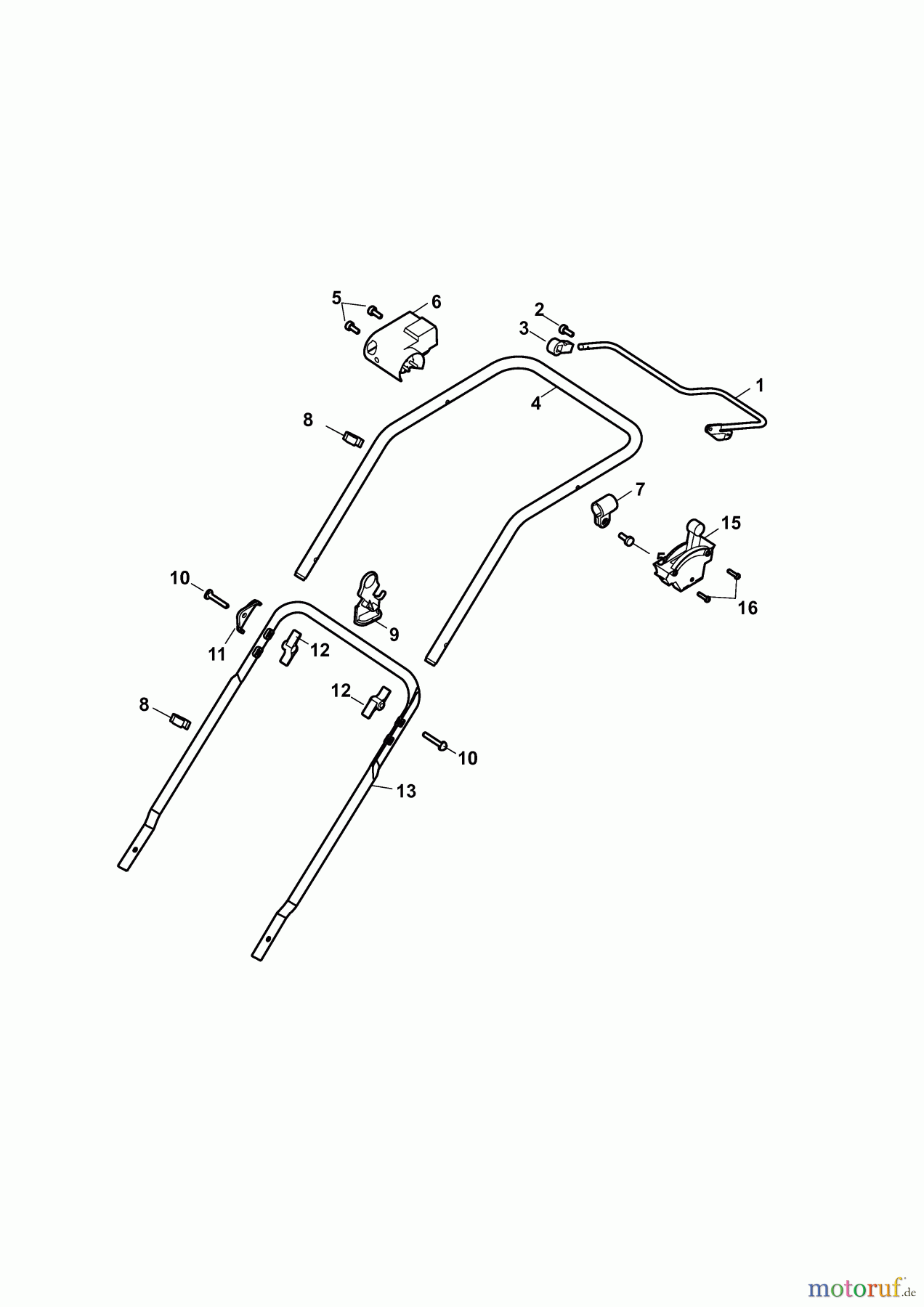  Wolf-Garten Elektromäher Power Wolf 16/40 4969008 Serie B  (2009) Holm