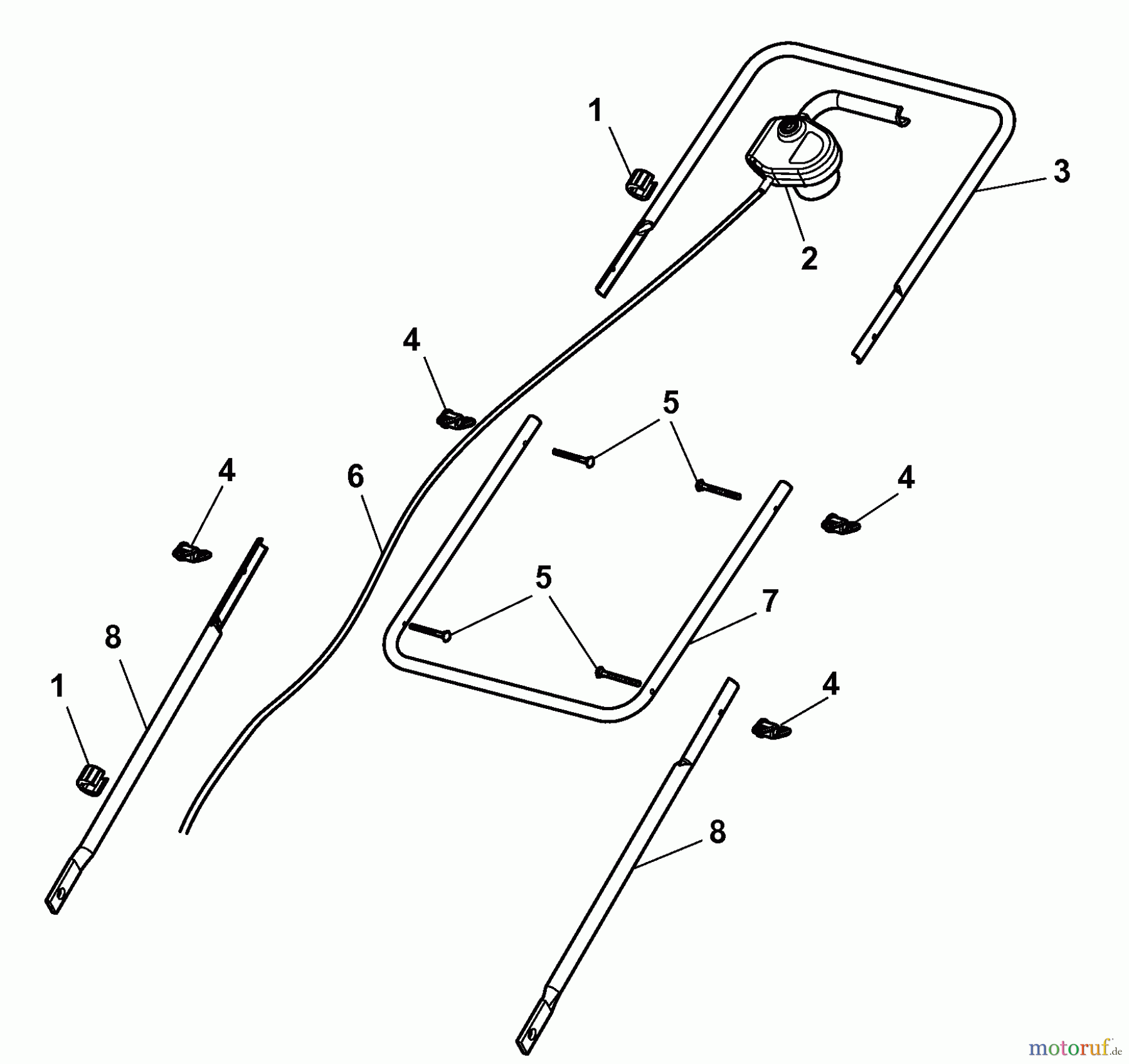 Wolf-Garten Elektrovertikutierer Campus 300 V 6020007 Serie A (2008) Holm