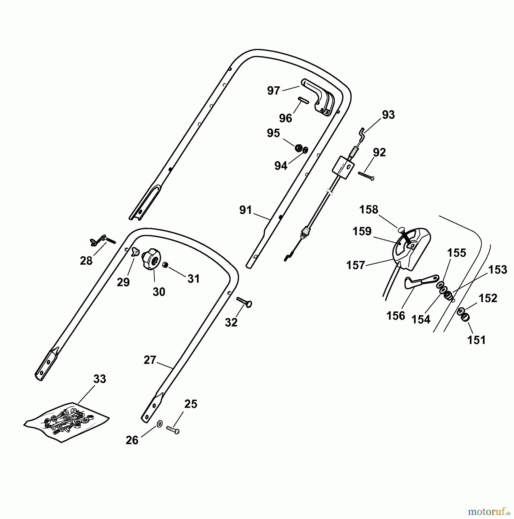 Wolf-Garten Motormäher Campus 400 B 6040000 Serie A (2008) Holm