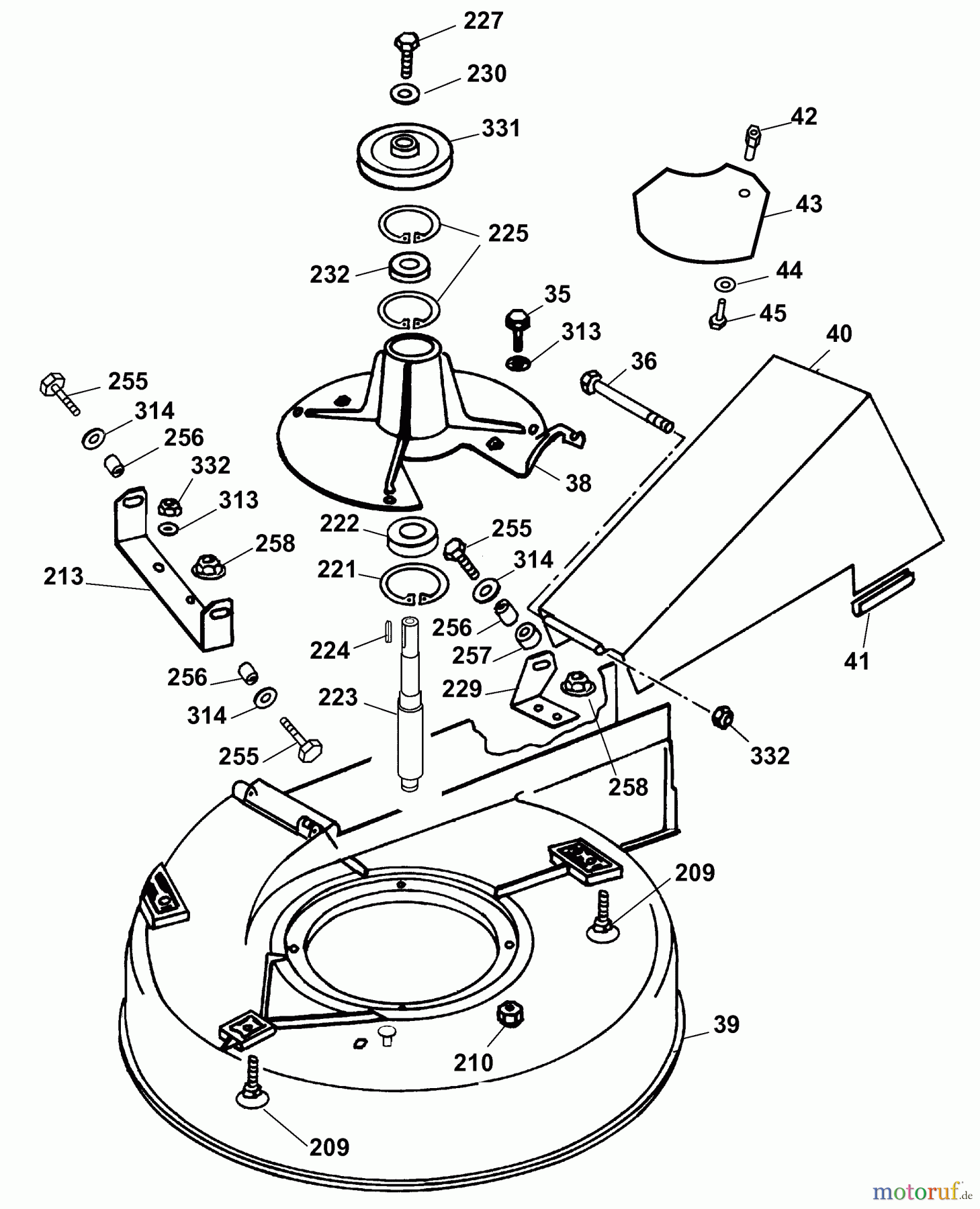  Wolf-Garten Scooter Scooter SV 4 6155000 Serie E  (2008) Mähwerksgehäuse, Messerspindel