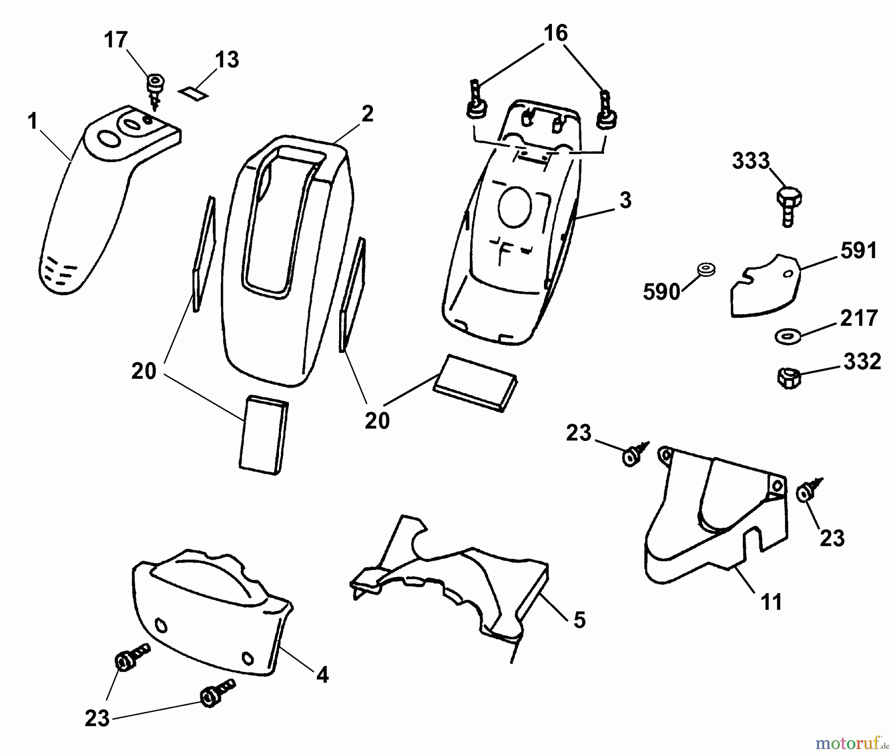  Wolf-Garten Scooter SV 4 6155000 Serie E  (2008) Verkleidungen