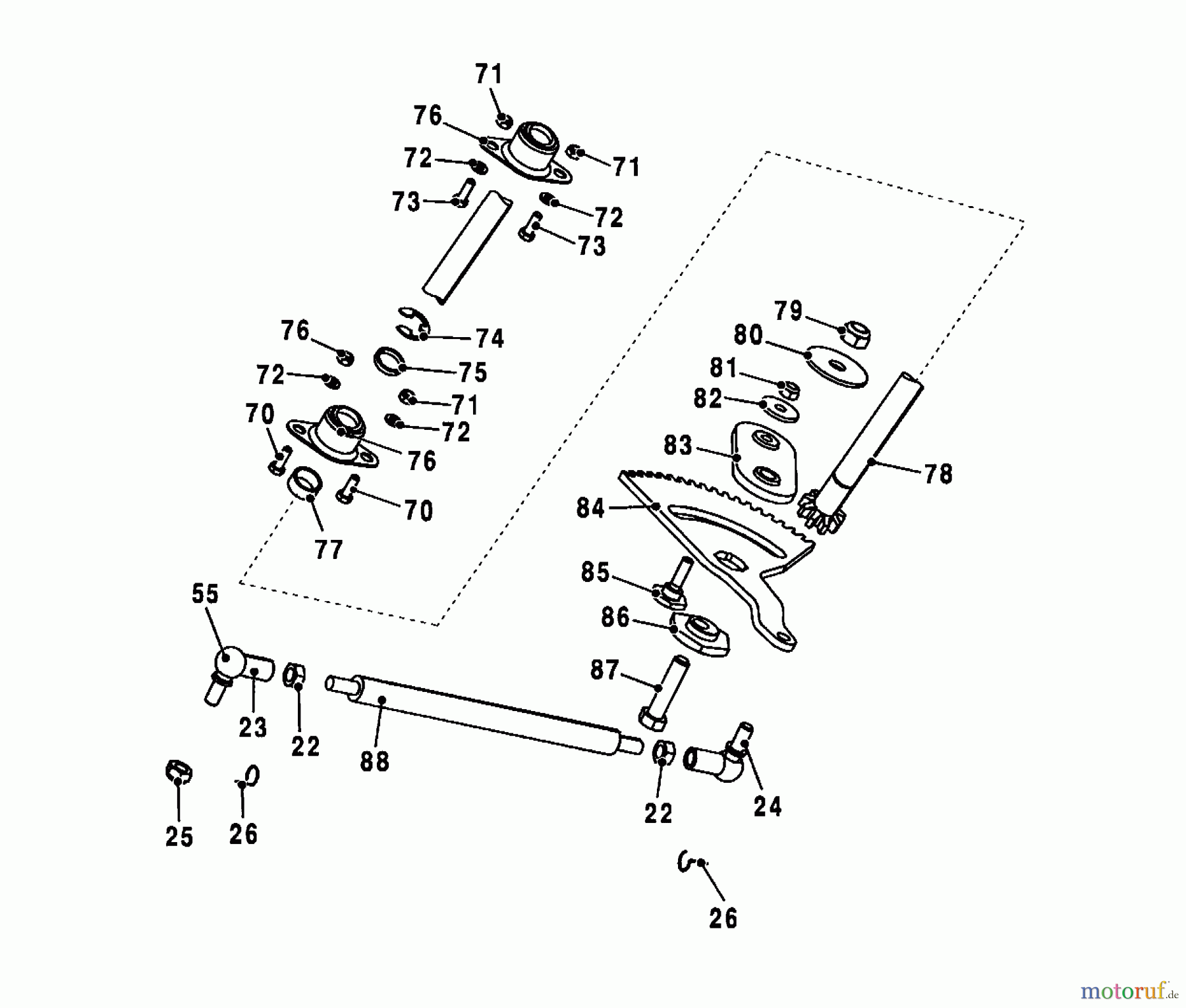  Wolf-Garten Rasentraktoren Trac OHV 6 6200000 Serie A  (2001) Lenkung