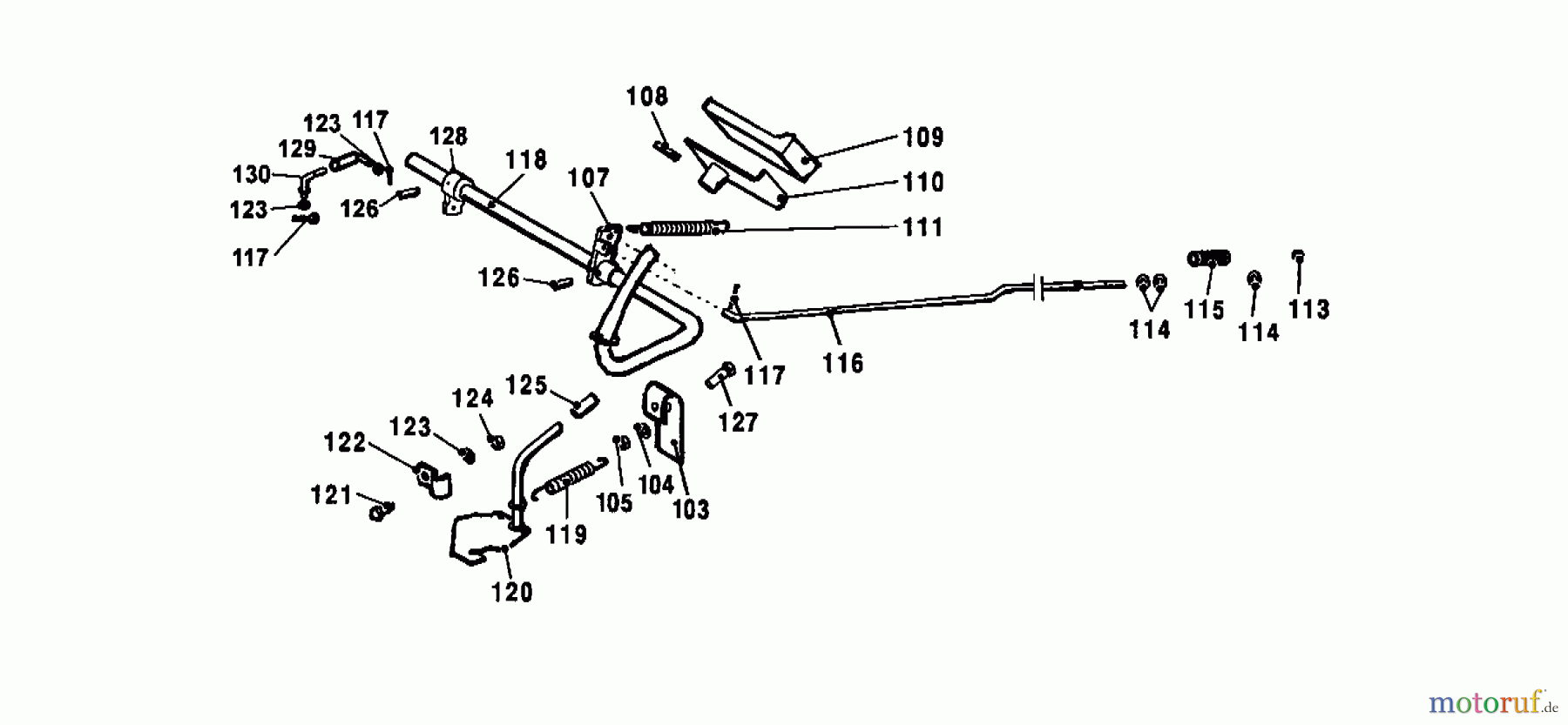  Wolf-Garten Rasentraktoren Trac OHV 6 6200000 Serie A  (2001) Bedienelemente Bremse