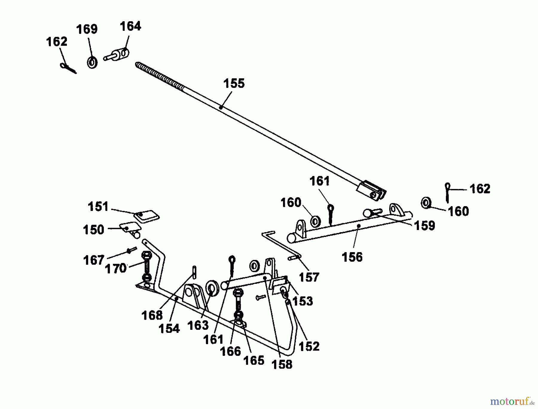  Wolf-Garten Rasentraktoren Trac OHV 7 6205000 Serie A  (2001) Bedienelemente Antrieb
