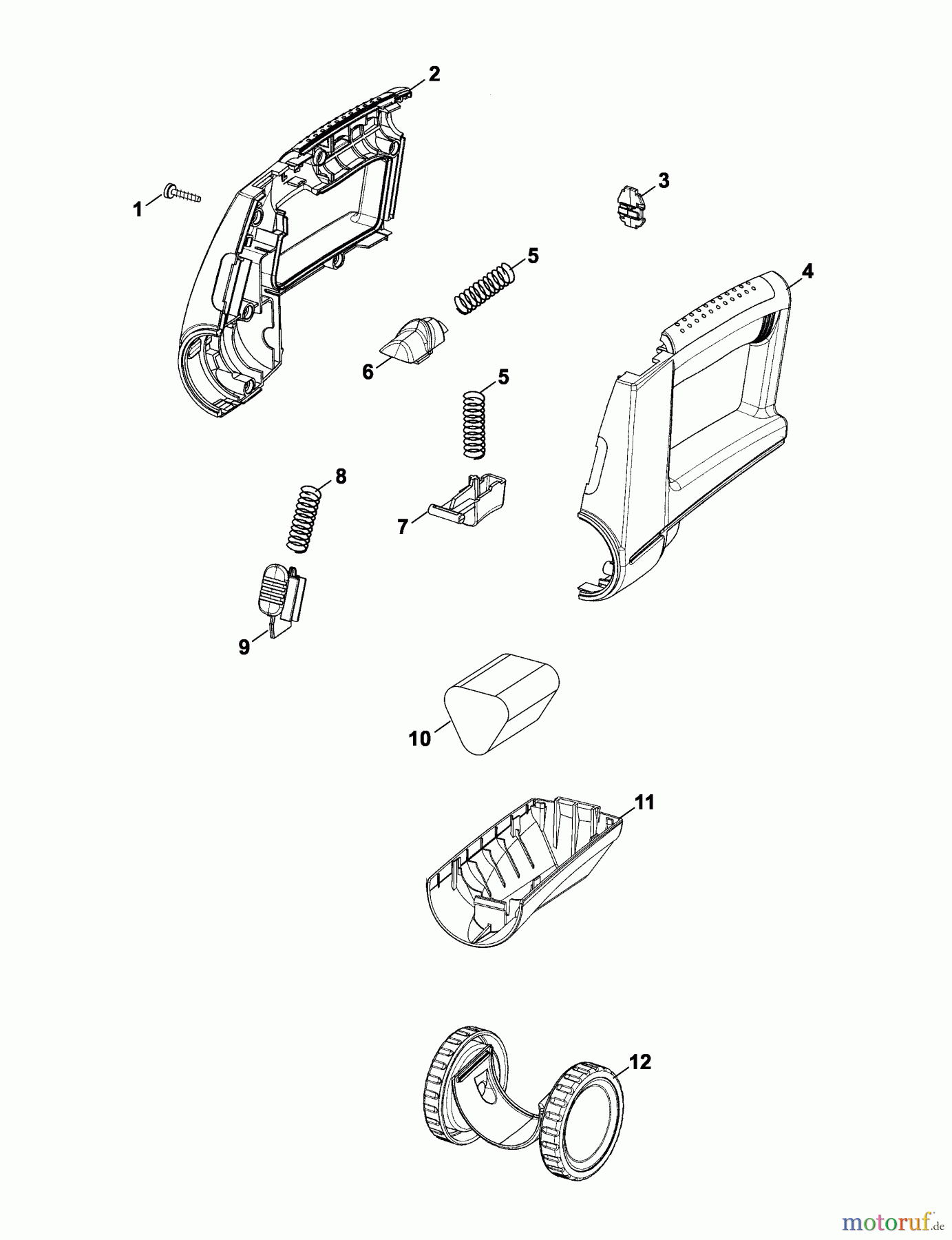 Wolf-Garten Akkuscheren Accu 60 7084680 Serie A (2006) Batterie, Räder
