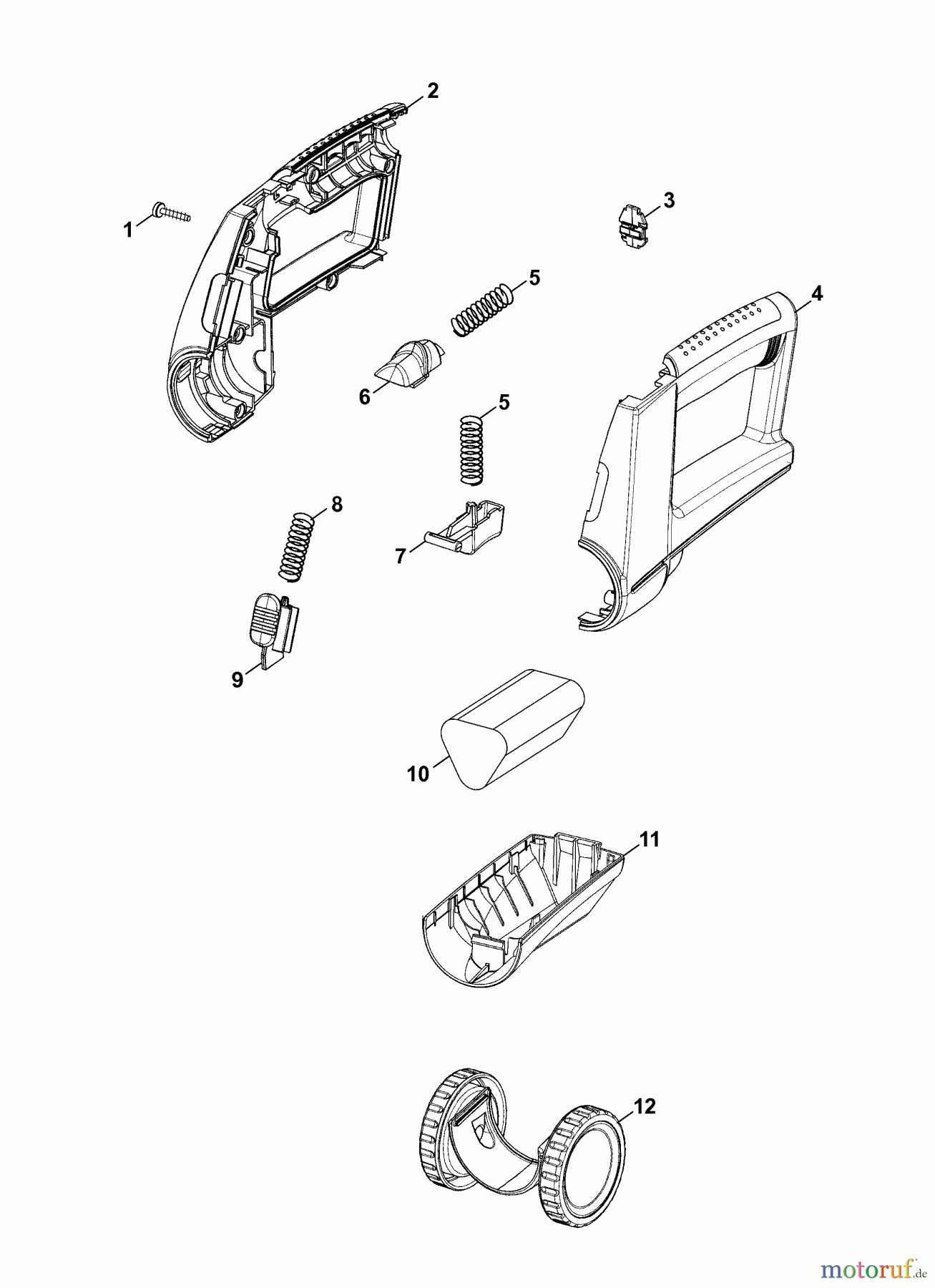  Wolf-Garten Akkuscheren Accu 80 7085686 Serie B  (2008) Batterie, Räder