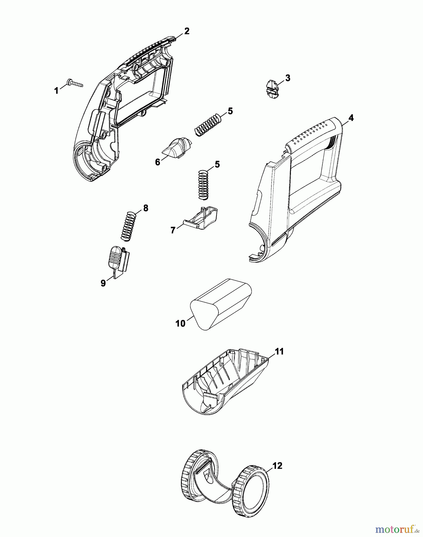  Wolf-Garten Akkuscheren Accu BS 80 7087686 Serie A  (2006) Batterie, Räder