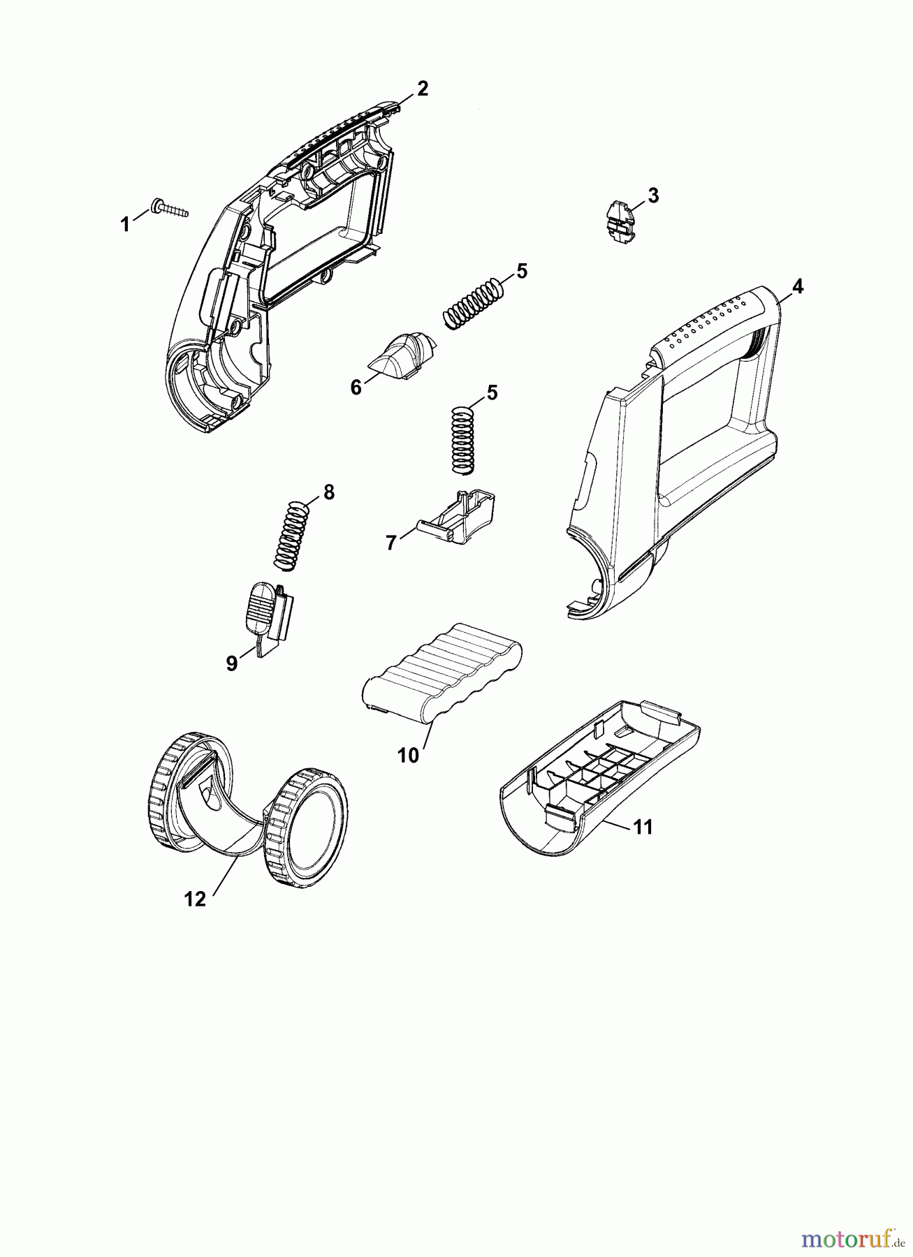 Wolf-Garten Akkuscheren Power BS 80 plus 7087886 Serie A (2007) Batterie, Räder