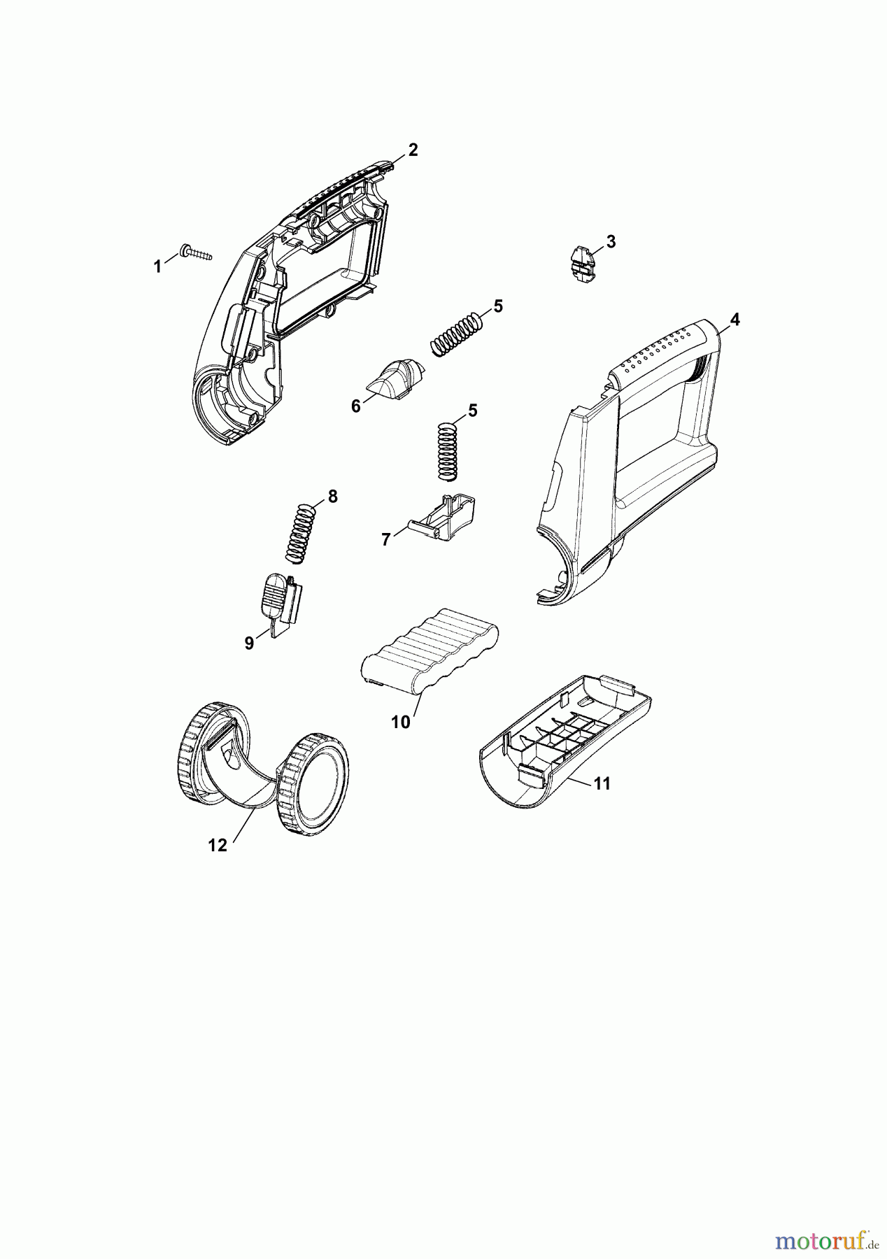  Wolf-Garten Akkuscheren Power BS 80 plus 7087888 Serie A  (2007) Batterie, Räder