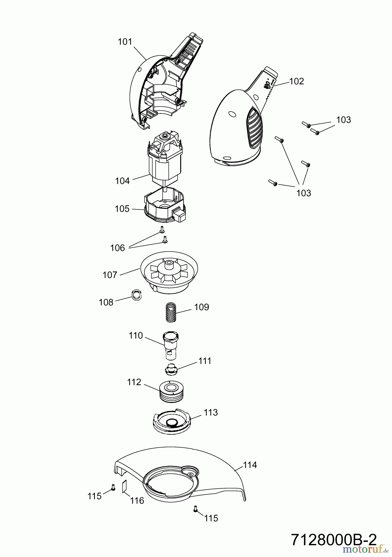  Wolf-Garten Elektrotrimmer GT 830 7128006 Serie C  (2009) Elektromotor, Fadenspule