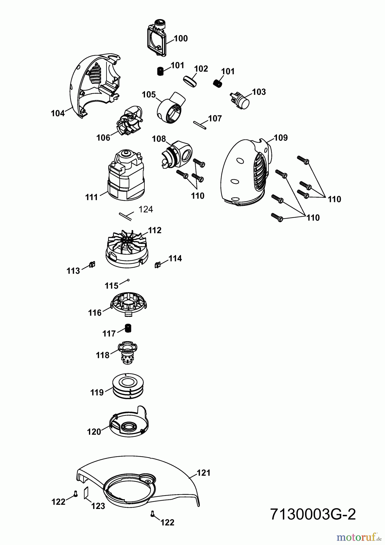  Wolf-Garten Elektrotrimmer GT 840 7130003 Serie G  (2011) Elektromotor, Fadenspule