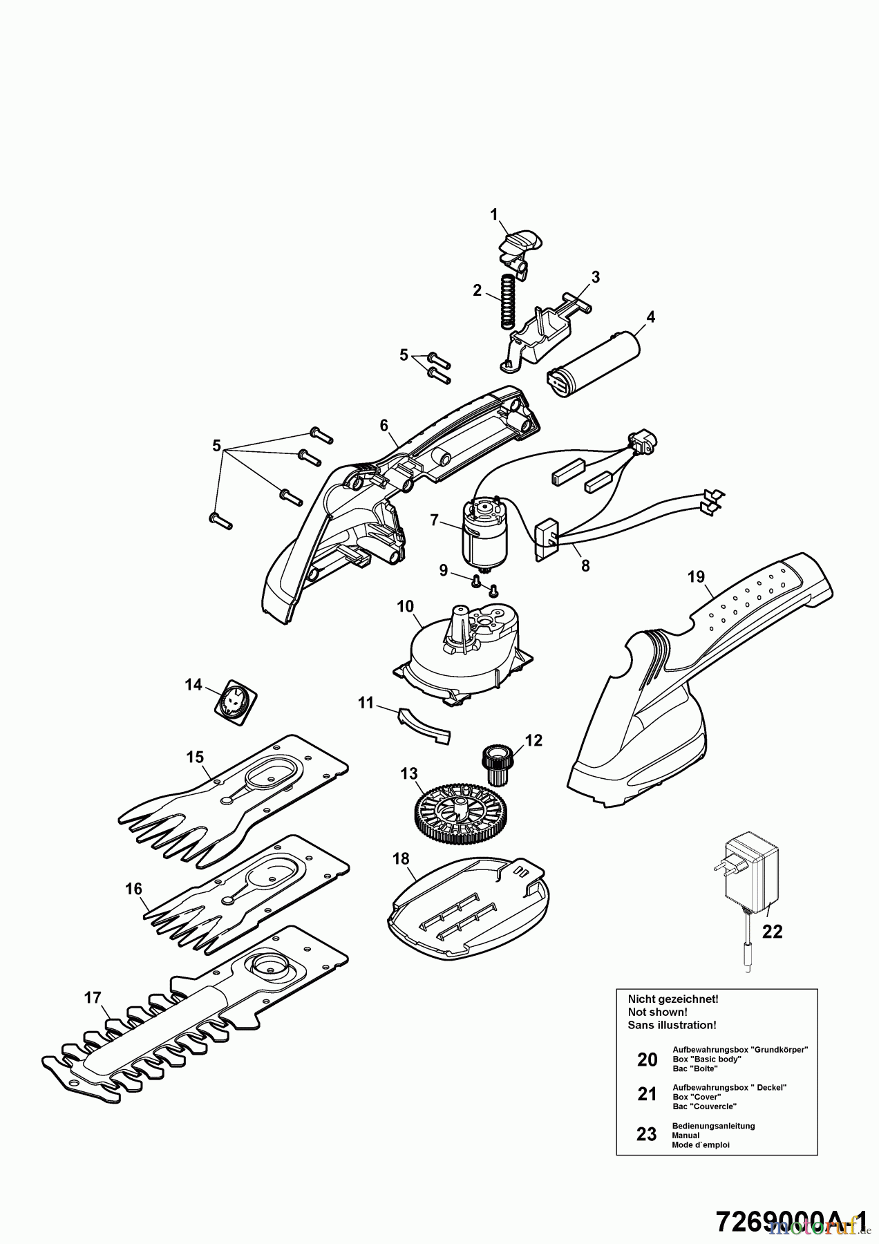  Wolf-Garten Akkuscheren Finesse 50 7269000 Serie A  (2009) Grundgerät