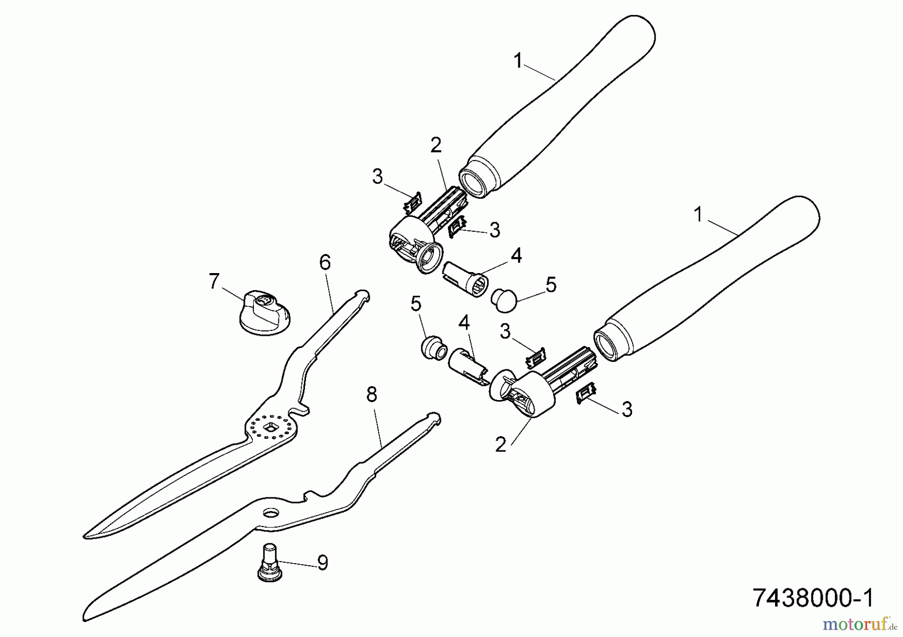  Wolf-Garten Manuelle Heckenscheren HS-TL 7438000  (2014) Grundgerät