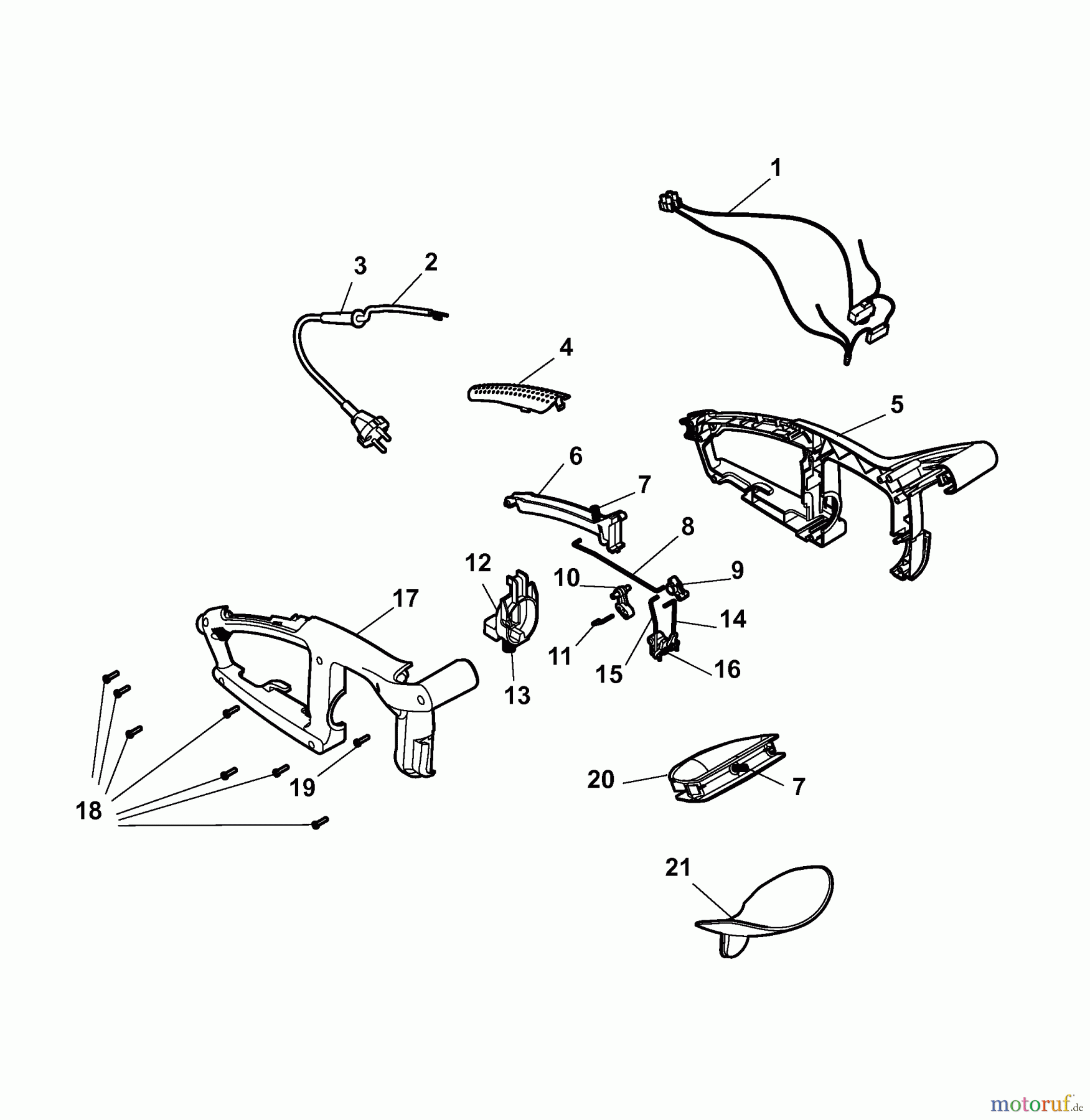 Wolf-Garten Elektroheckenscheren HSE 65 V 7450003 Serie A (2007) Holm