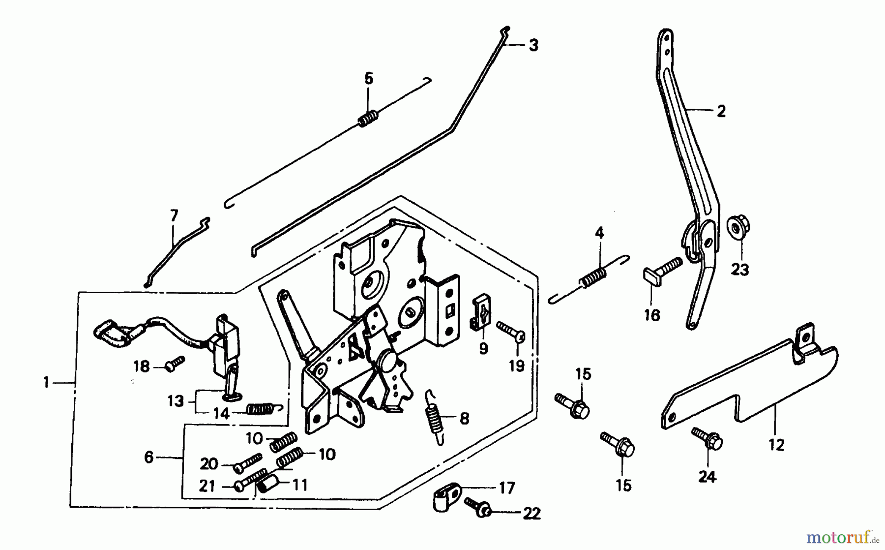  Wolf-Garten Benzinmotoren Honda GXV 140 2098060  (1998) Regelung