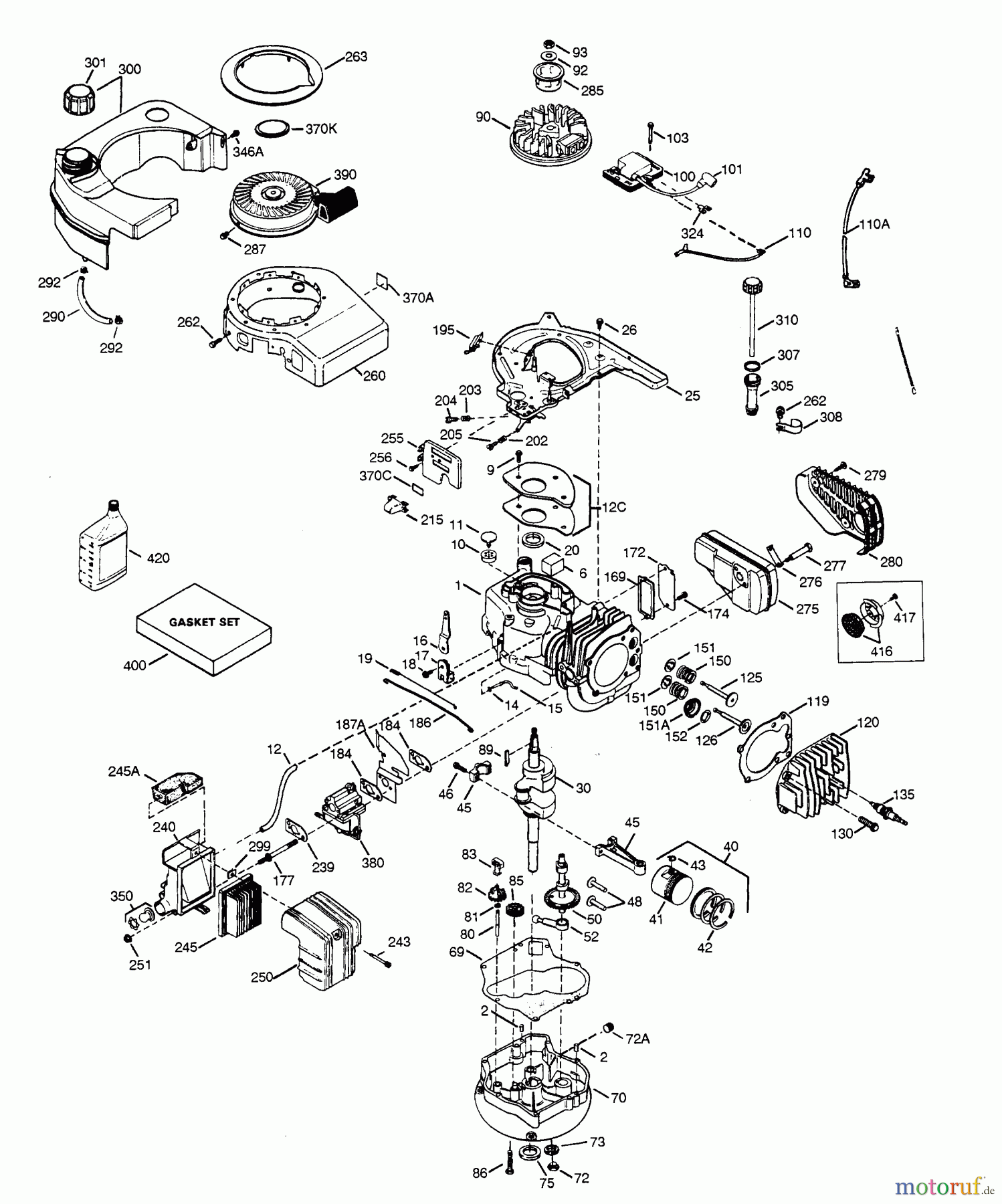  Wolf-Garten Benzinmotoren Tecumseh VLV 60 2032060  (1998) Motor