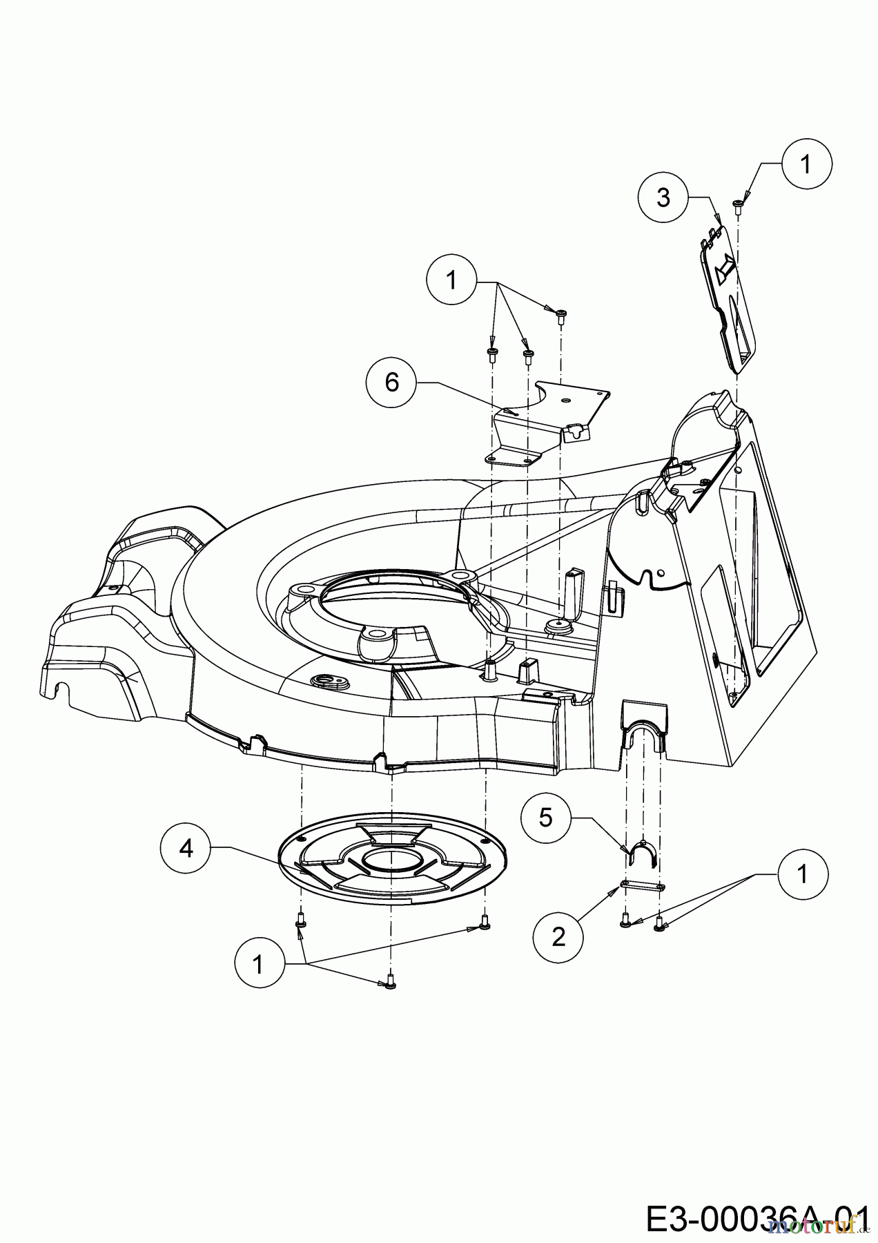  Wolf-Garten Motormäher mit Antrieb Expert 53 B ES V 12ARZA9B650  (2018) Abdeckungen, Achslager hinten