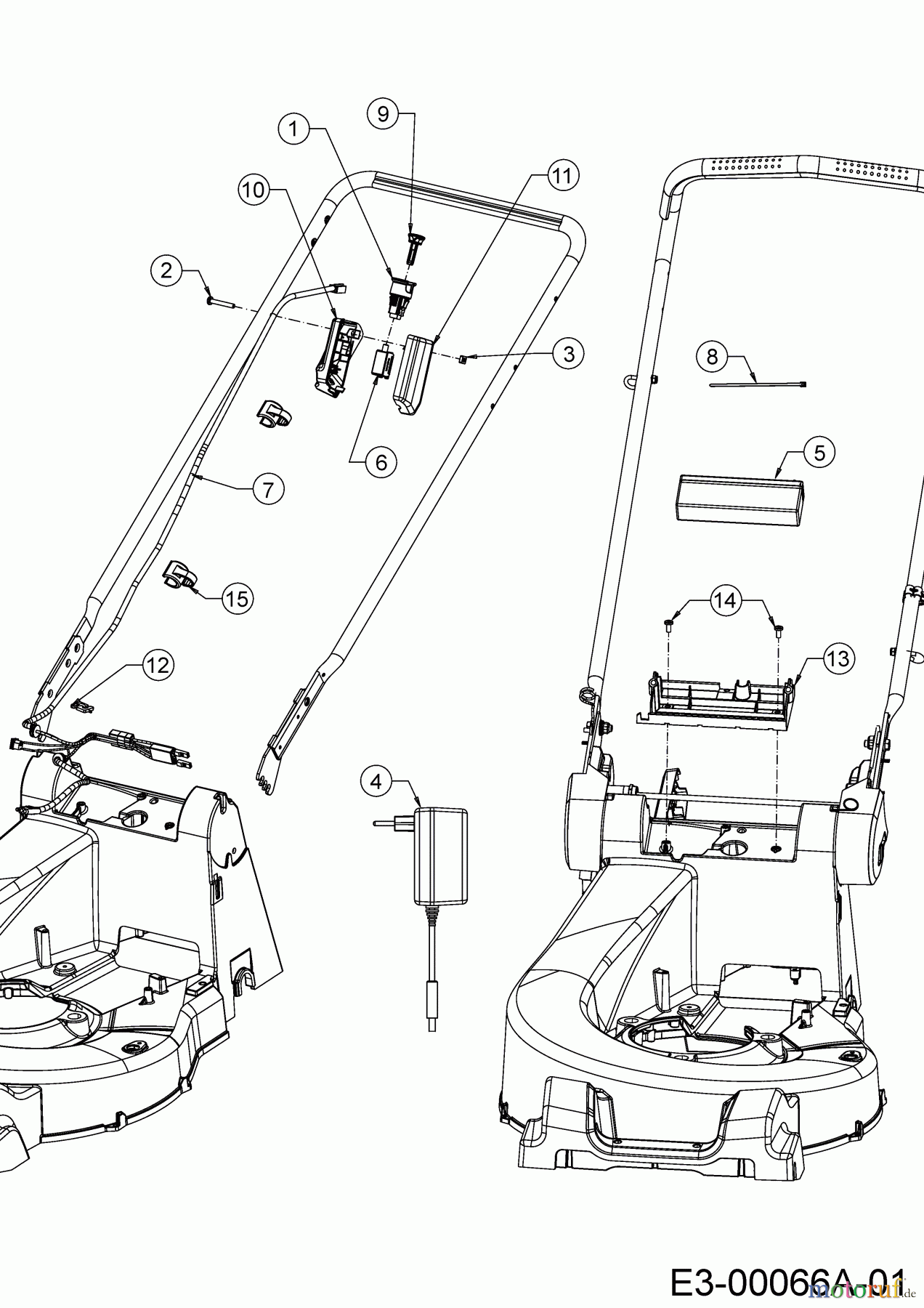  Wolf-Garten Motormäher mit Antrieb Expert 46 W ES SP 12ACYAS7650  (2018) Elektroteile