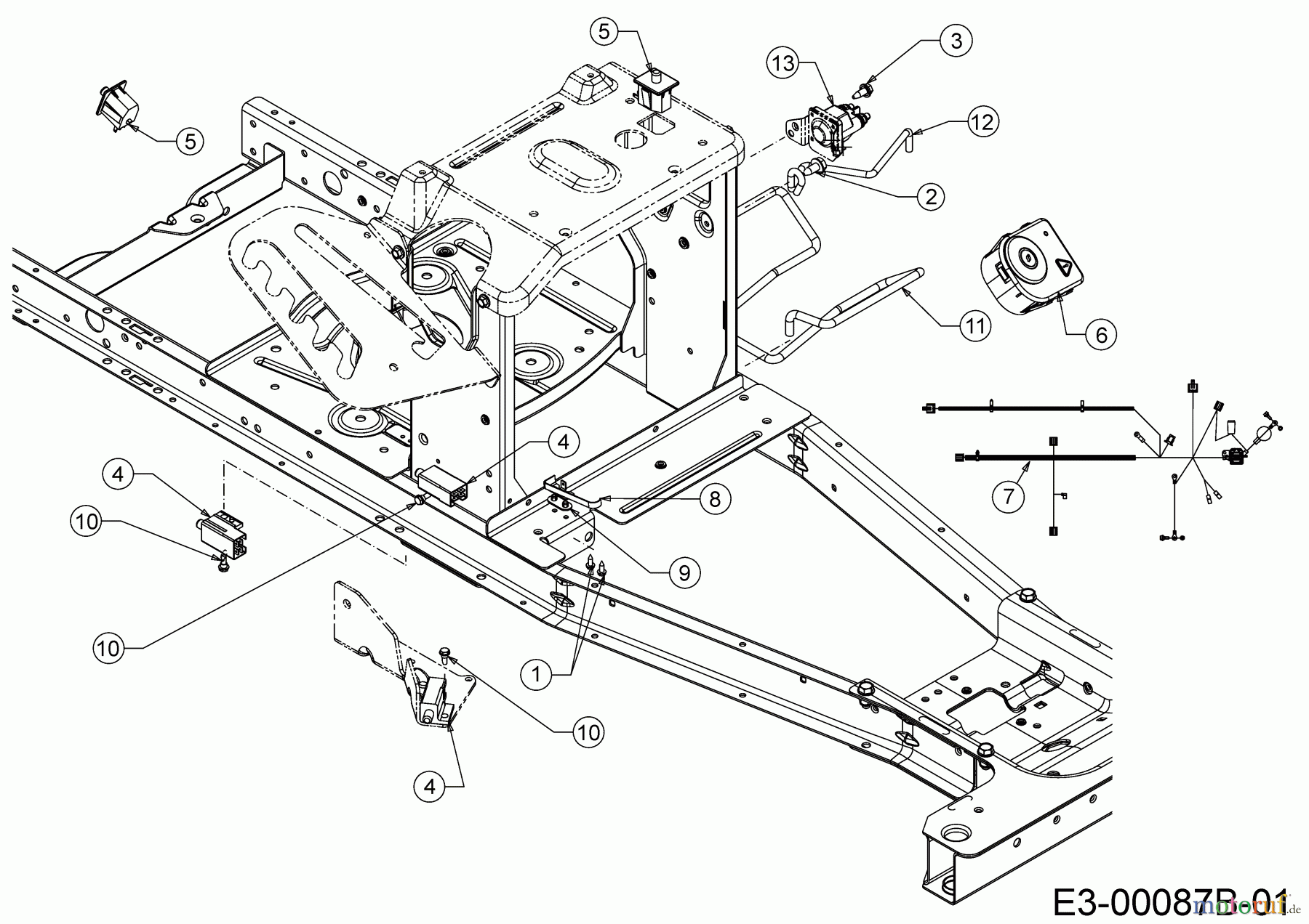  Wolf-Garten Rasentraktoren Scooter Pro 13A726HD650  (2020) Elektroteile
