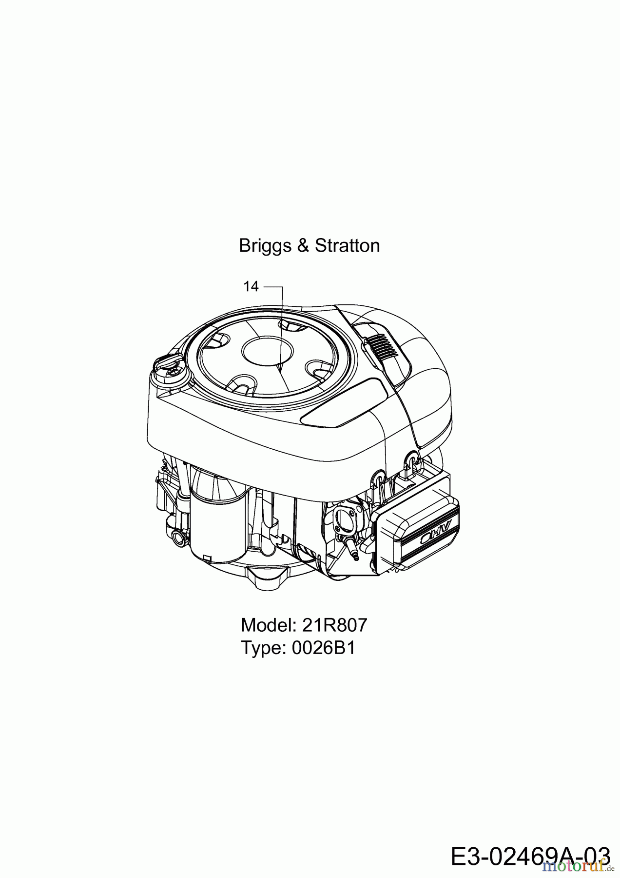  Wolf-Garten Rasentraktoren 92.130 T 13IH76WE650  (2020) Motor Briggs & Stratton