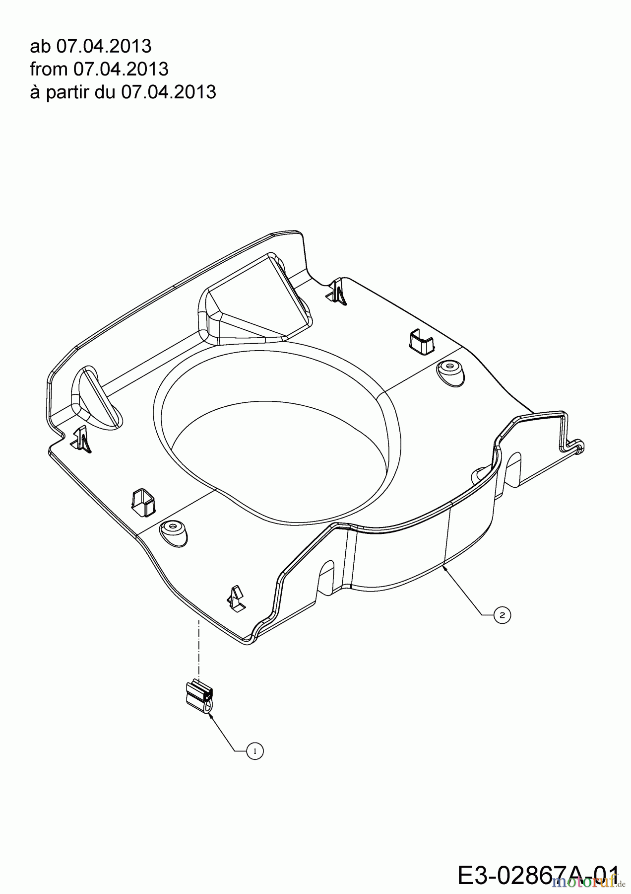  Wolf-Garten Rasentraktoren Expert 105.180 H 13BG91WN650  (2014) Luftführung ab 07.04.2013