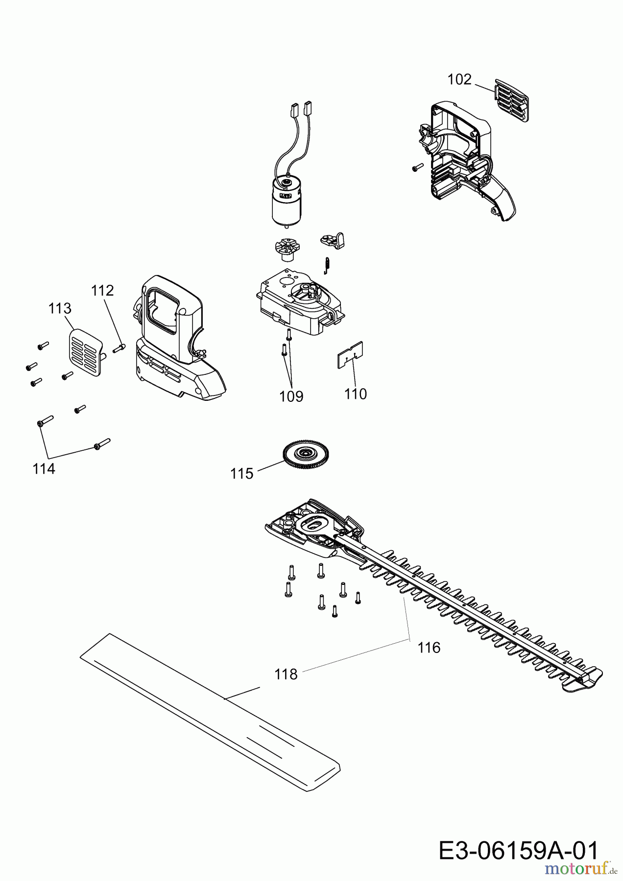  Wolf-Garten Akkuheckenscheren Li-Ion Power HSA 45 V 7420000  (2019) Messer