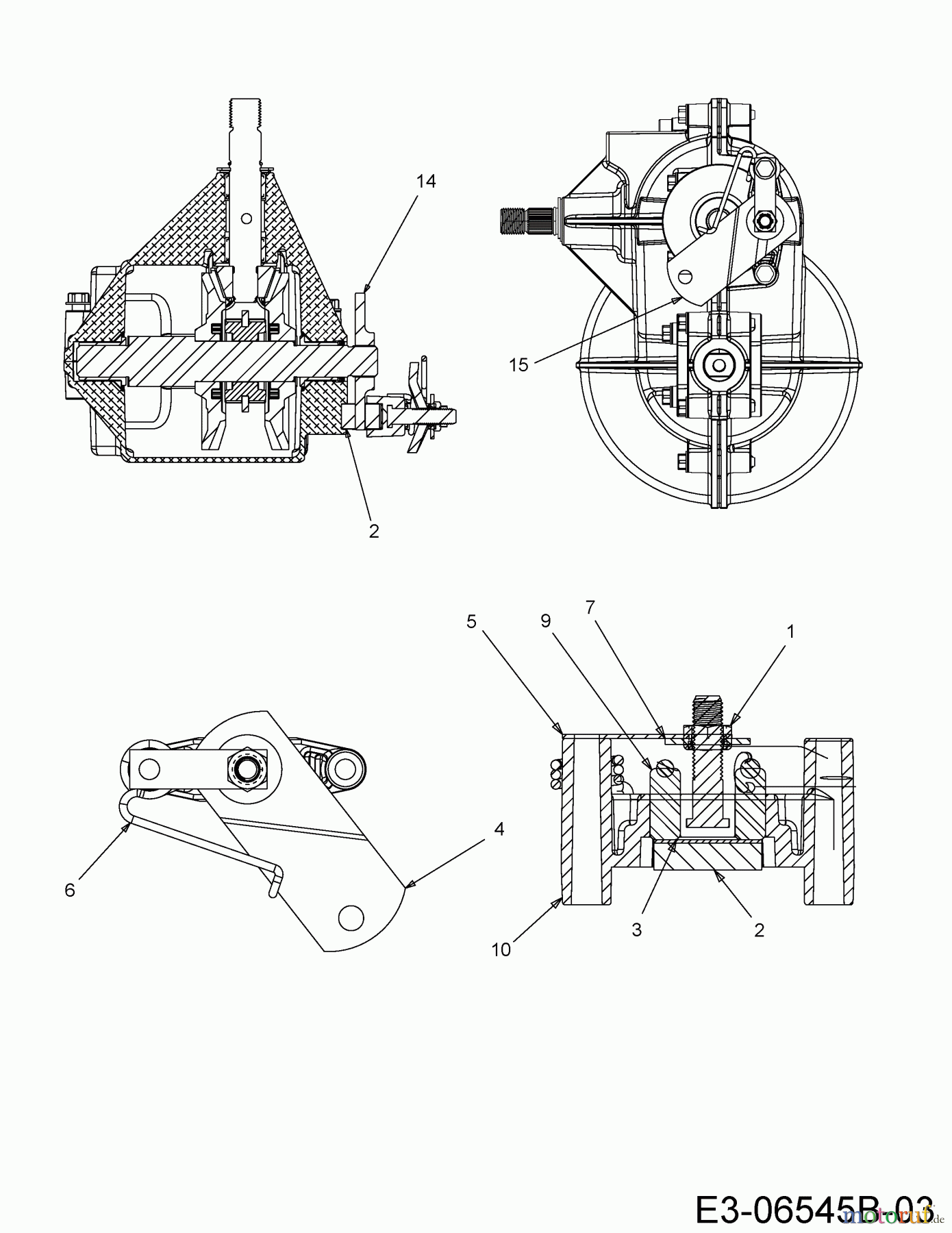  Wolf-Garten Rasentraktoren Scooter Pro 13B226ED650  (2014) Bremse