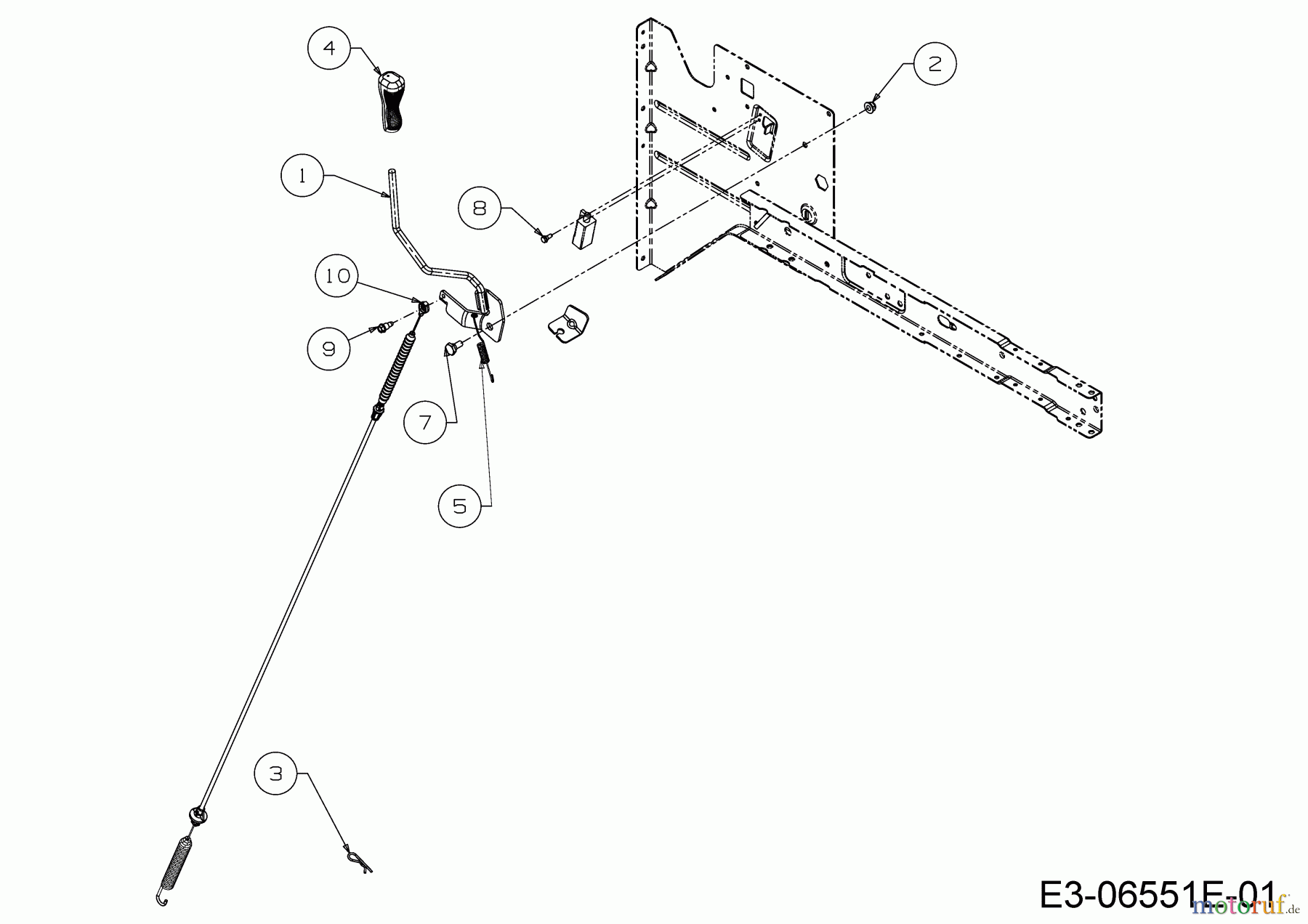  Wolf-Garten Rasentraktoren E 13/92 T 13I2765E650  (2017) Mähwerkseinschaltung
