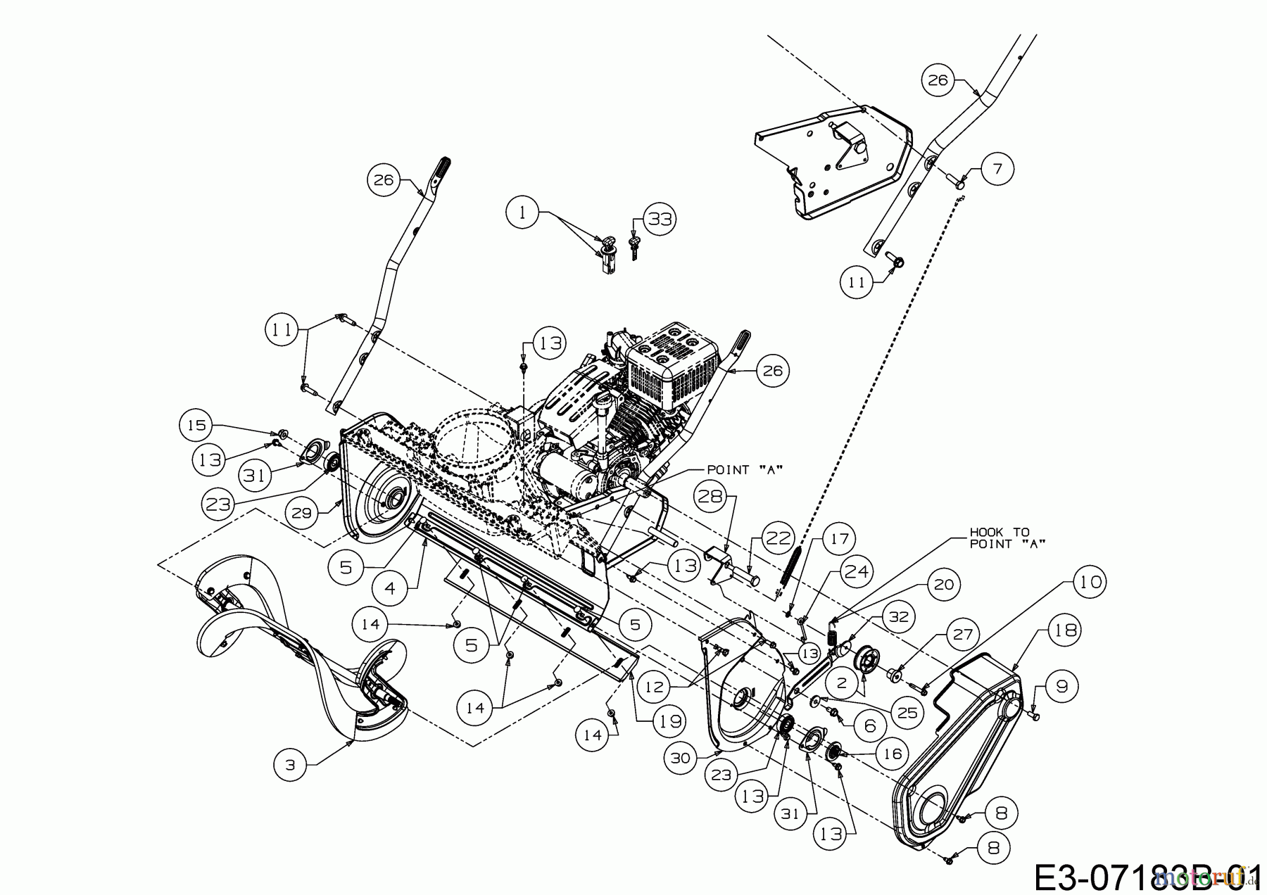Wolf-Garten Schneefräsen Expert 5370 31AR2T6D650 (2016) Fräsgehäuse, Schnecke, Unterholm