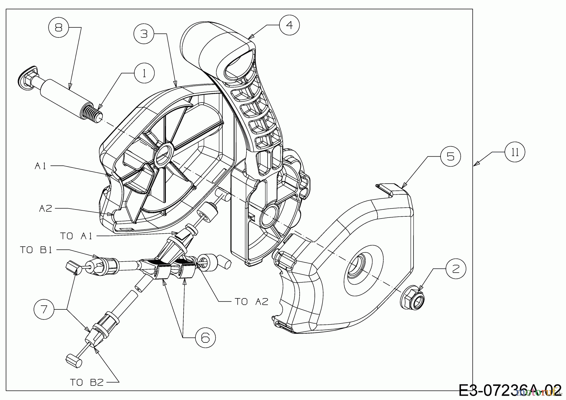  Wolf-Garten Schneefräsen Expert 5370 31AR2T6D650  (2014) Wurfweitenregulierung