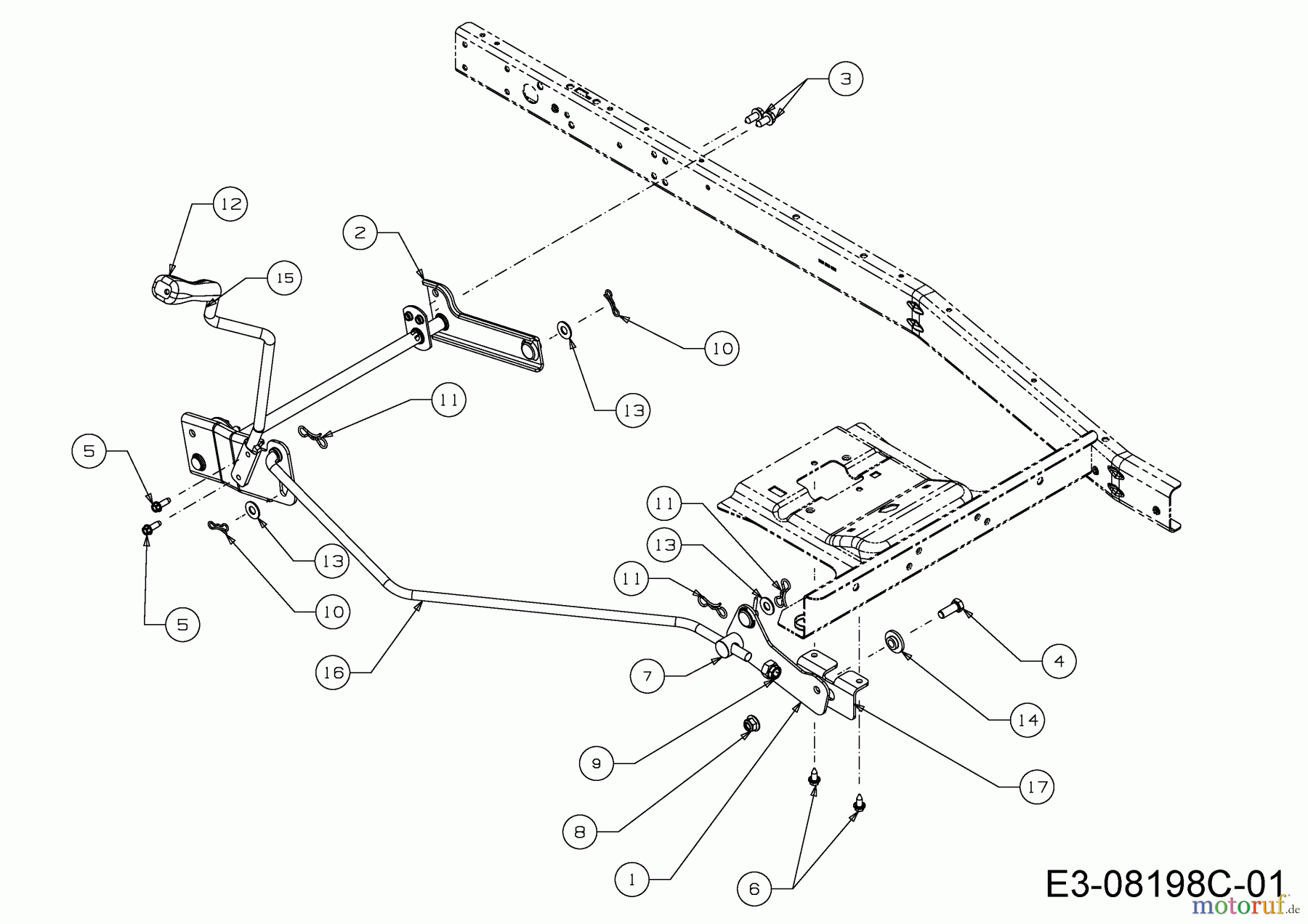  Wolf-Garten Rasentraktoren Scooter 13B326SC650  (2019) Mähwerkseinschaltung