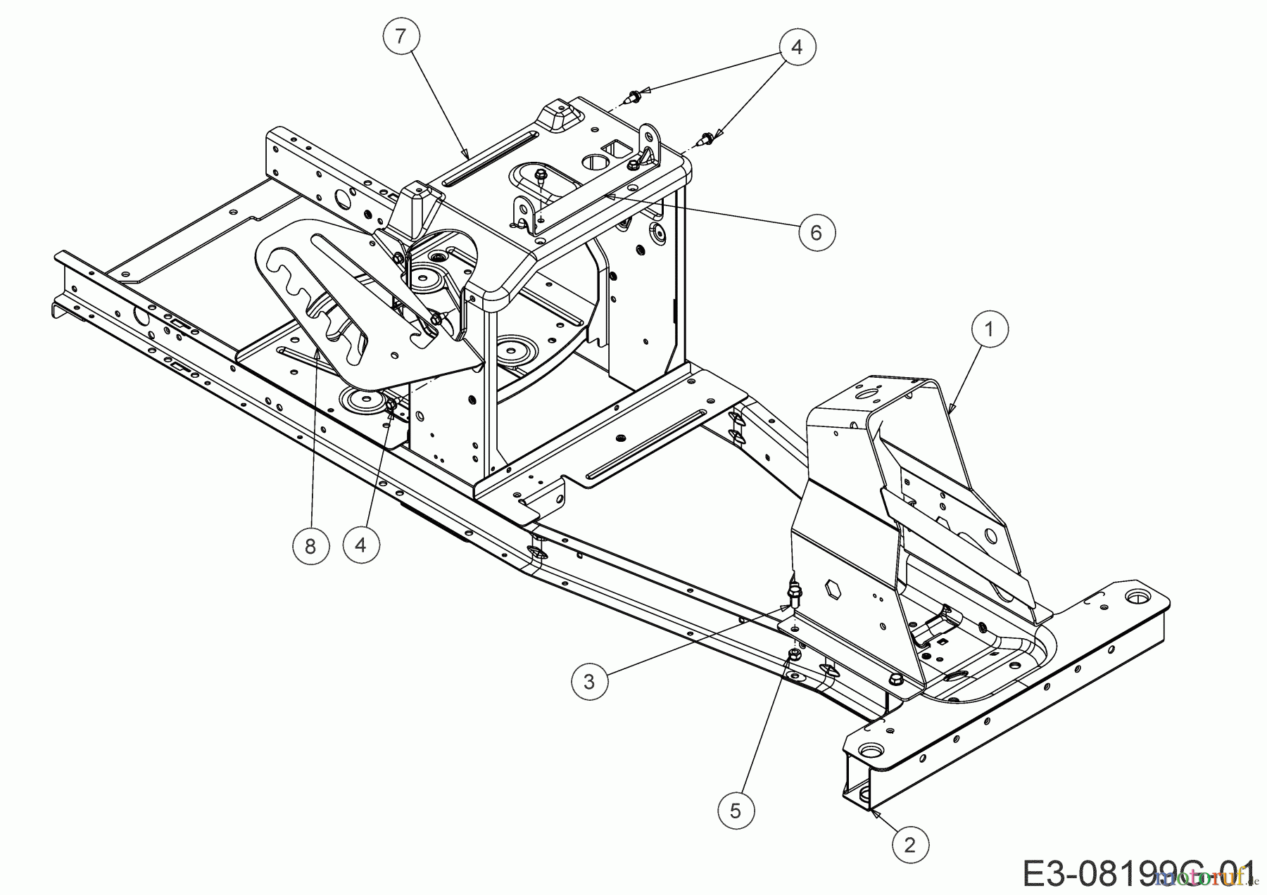  Wolf-Garten Rasentraktoren Scooter Hydro 13B721SD650  (2020) Rahmen