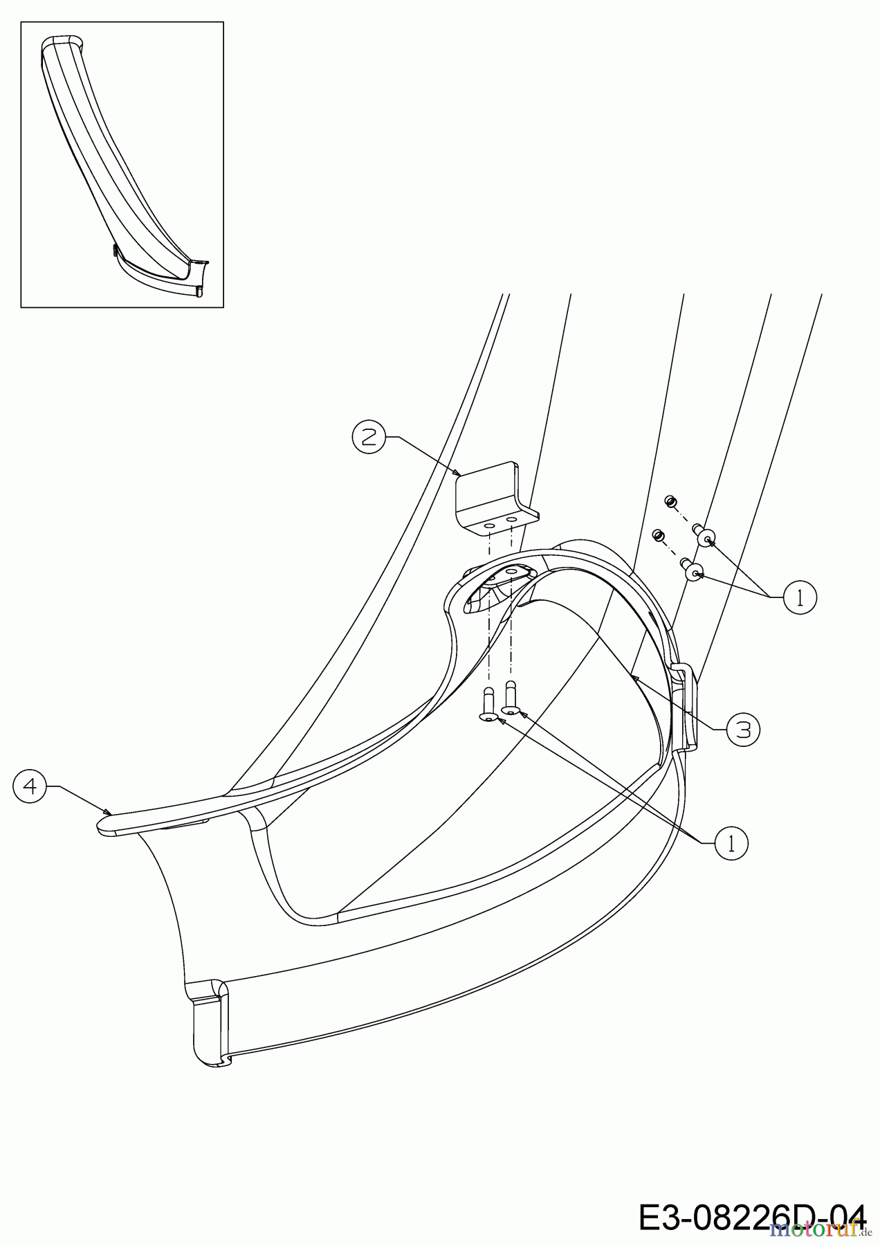  Wolf-Garten Rasentraktoren Scooter Pro Hydro 13A221HD650  (2016) Auswurfschacht