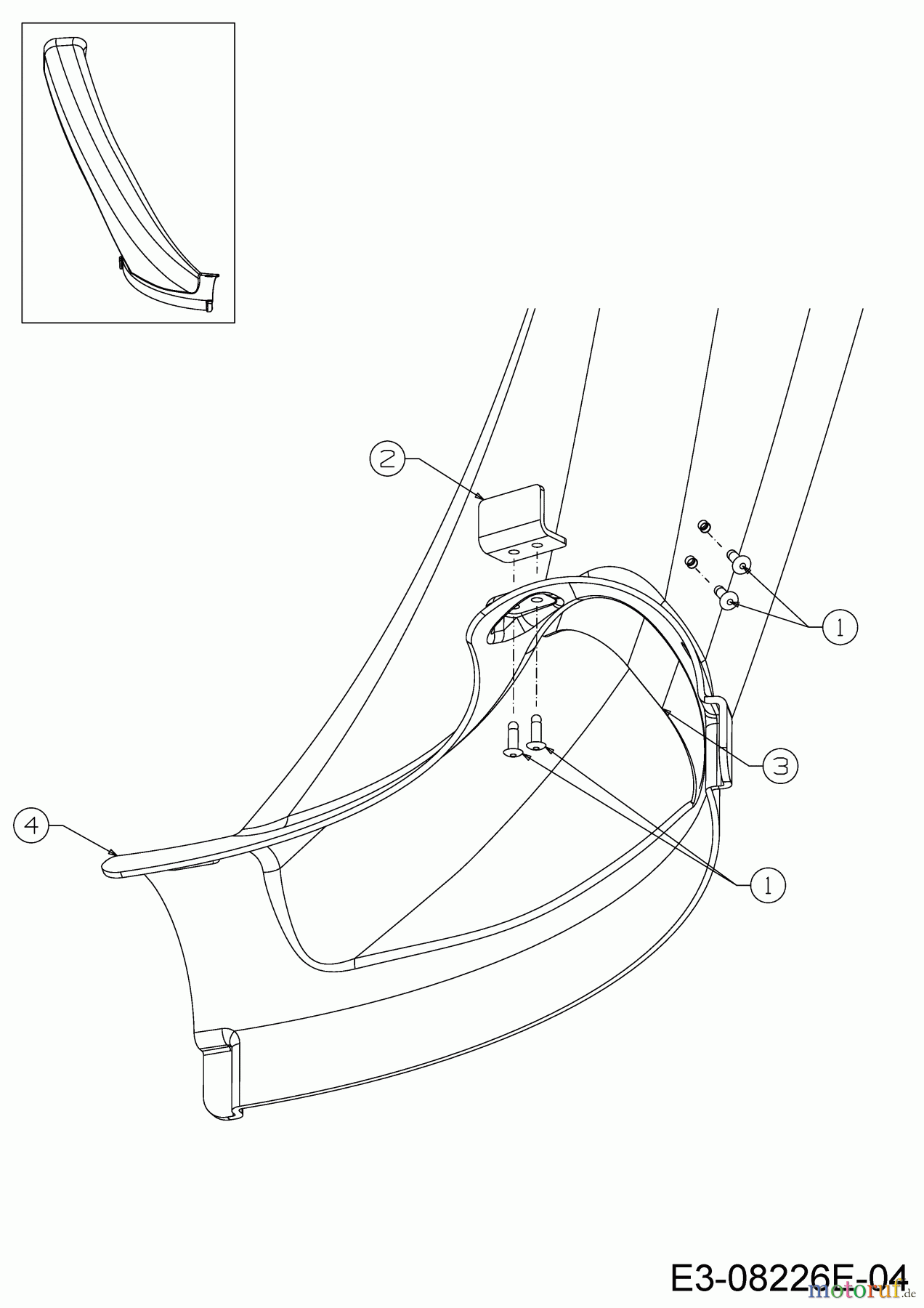  Wolf-Garten Rasentraktoren Scooter Pro Hydro 13A221HD650  (2017) Auswurfschacht