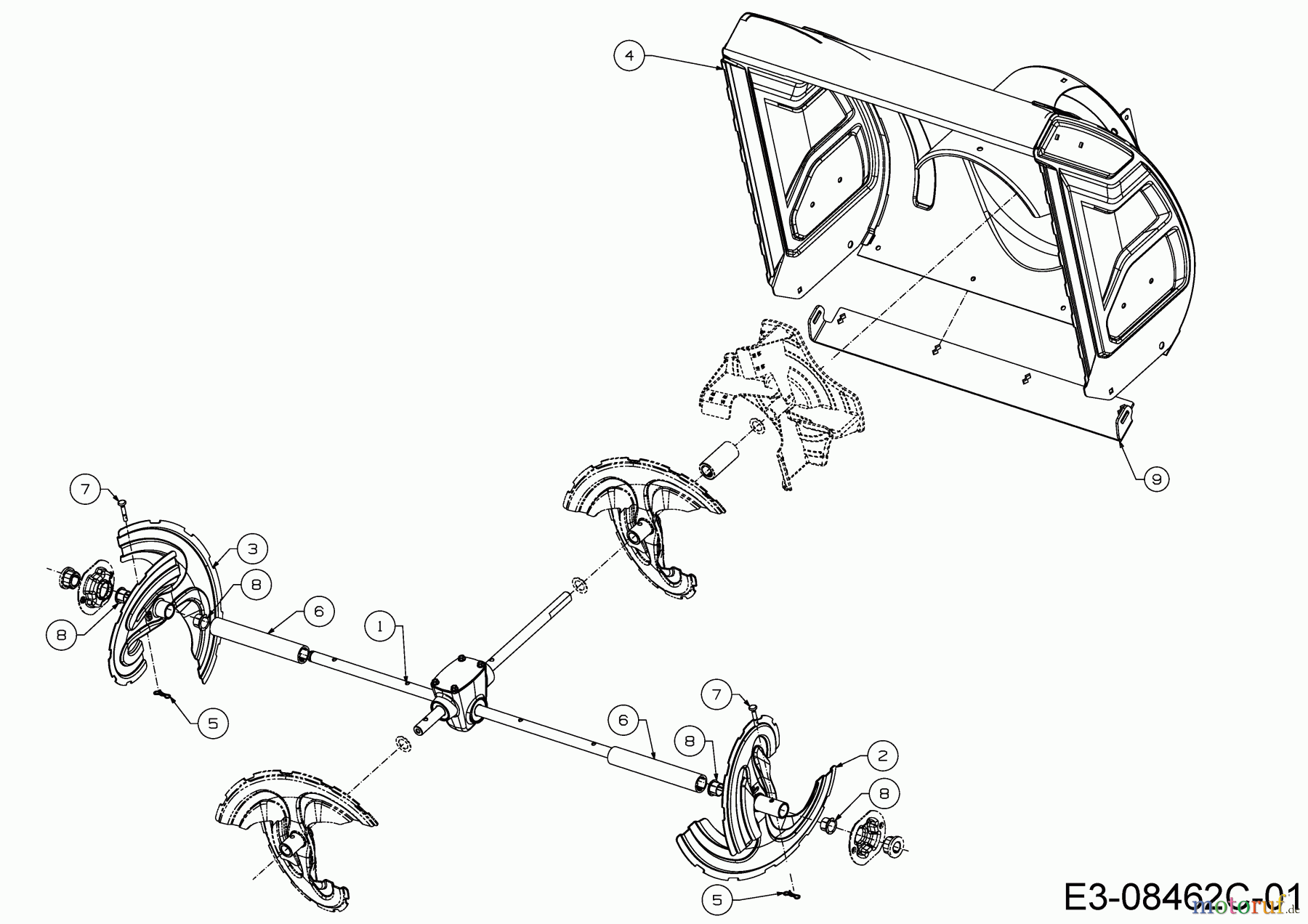  Wolf-Garten Schneefräsen Expert 7190 HD 31AY55SY650  (2018) Fräsgehäuse