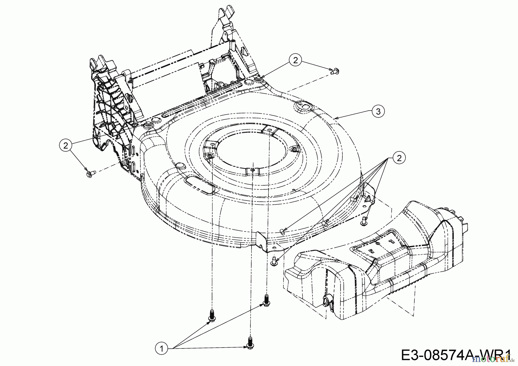  Wolf-Garten Motormäher A 4200 11A-LOSC650 (2020) Mähwerksgehäuse