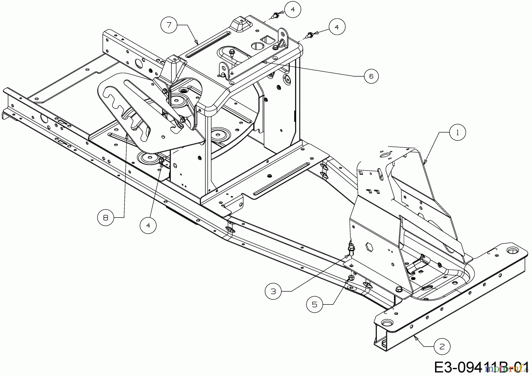  Wolf-Garten Rasentraktoren Scooter Pro Hydro 13A221HD650  (2018) Rahmen
