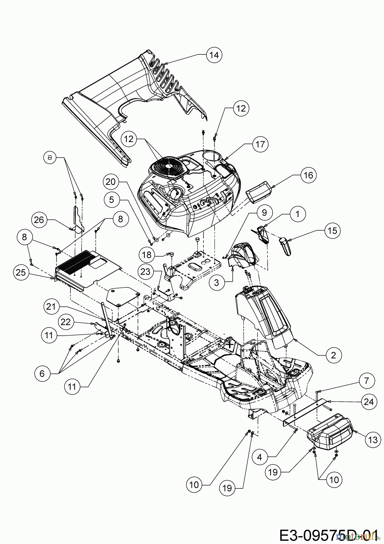  Wolf-Garten Rasentraktoren Scooter Pro Hydro 13B221HD650  (2020) Frontgewicht, Verkleidungen