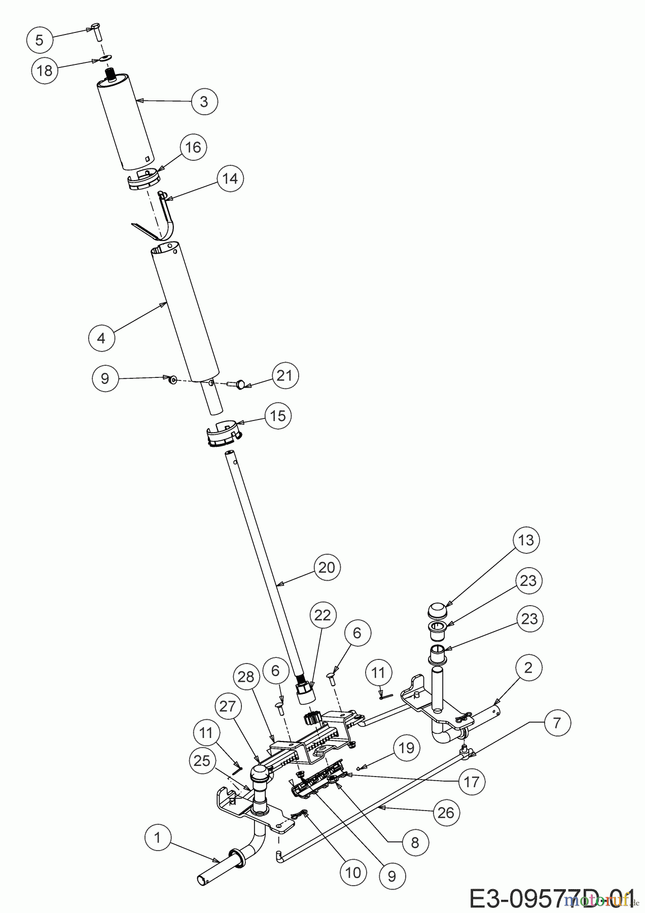  Wolf-Garten Rasentraktoren Scooter Pro 13C226HD650  (2020) Lenkung