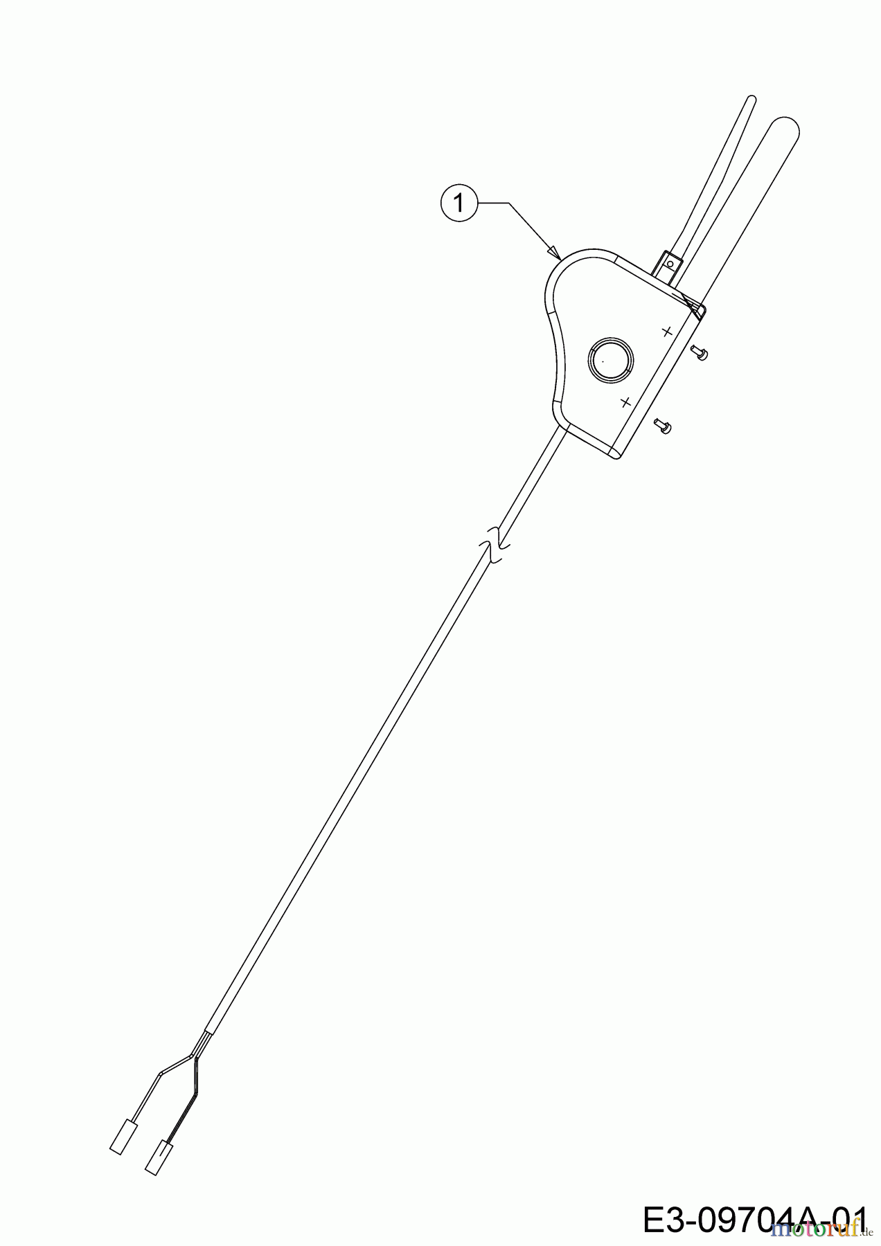  Wolf-Garten Elektromäher mit Antrieb A 400 EA 18CRMLM1650  (2020) Schalter