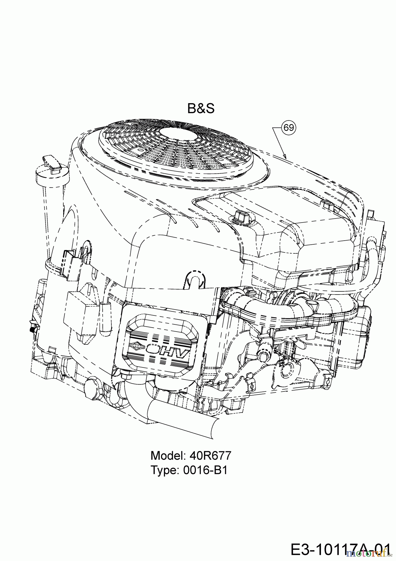  Wolf-Garten Rasentraktoren 95.180 H 13ATA1VB650  (2017) Motor Briggs & Stratton