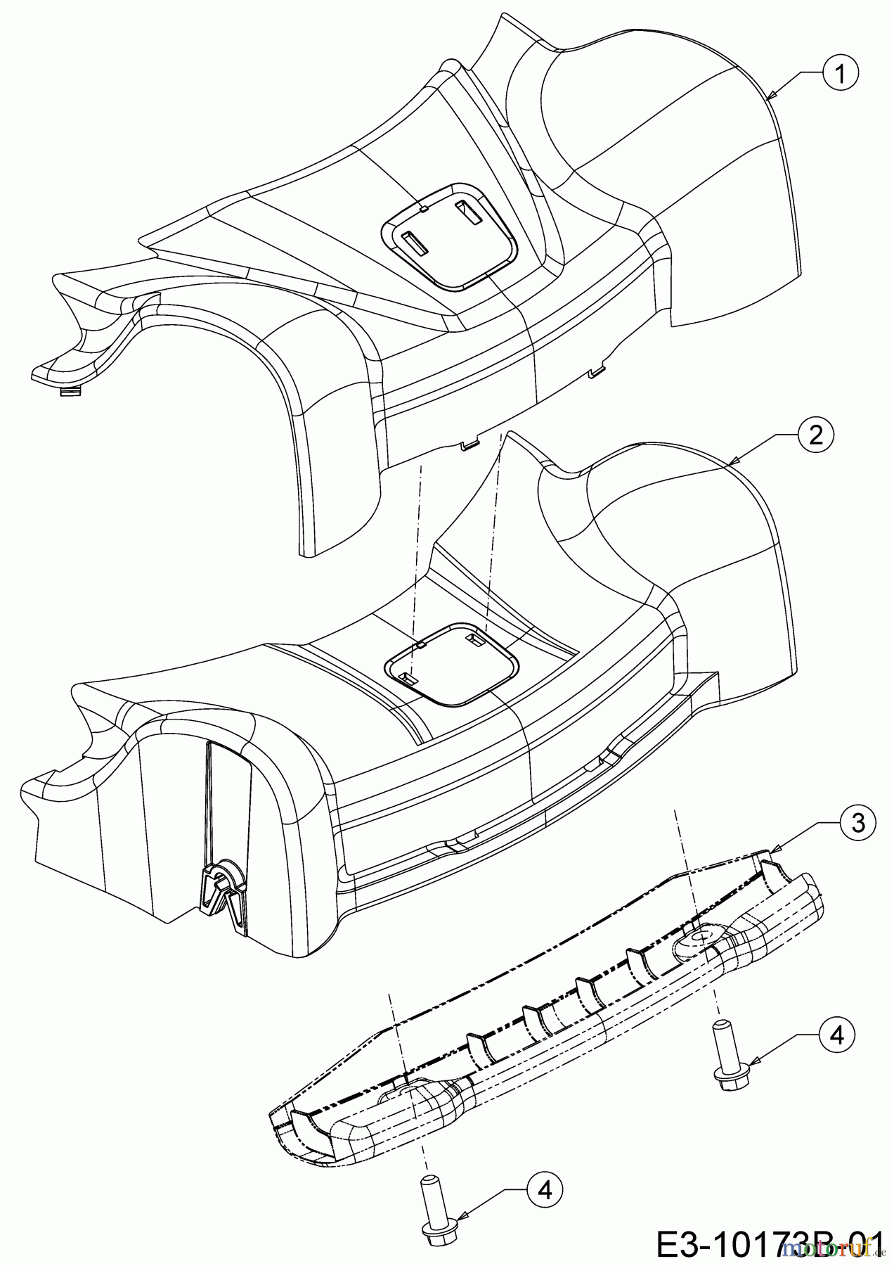  Wolf-Garten Motormäher mit Antrieb WA 53 AHW 12A-PV5L650  (2020) Abdeckung Vorderachse