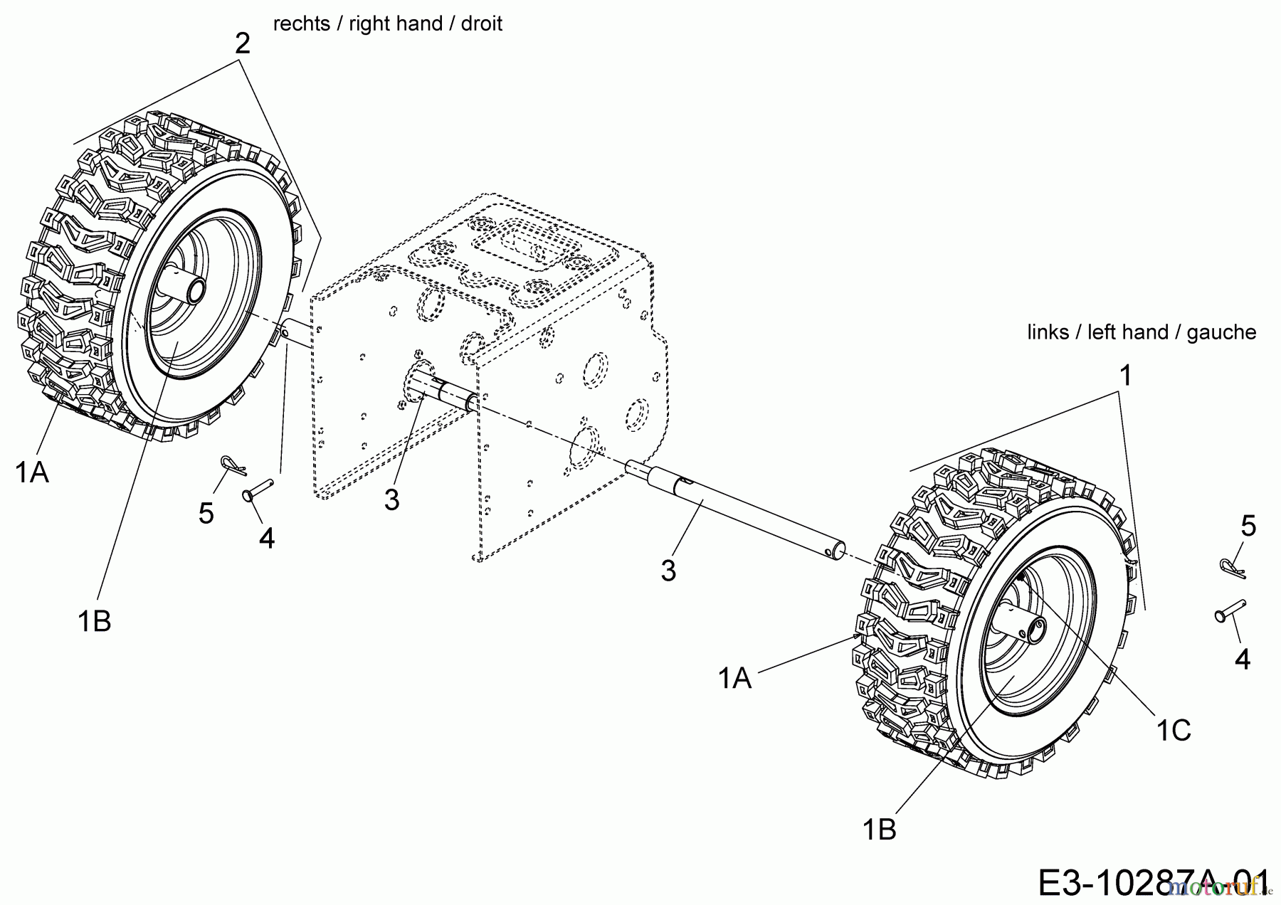  Wolf-Garten Schneefräsen Expert 84110 31AY95SV650  (2016) Räder