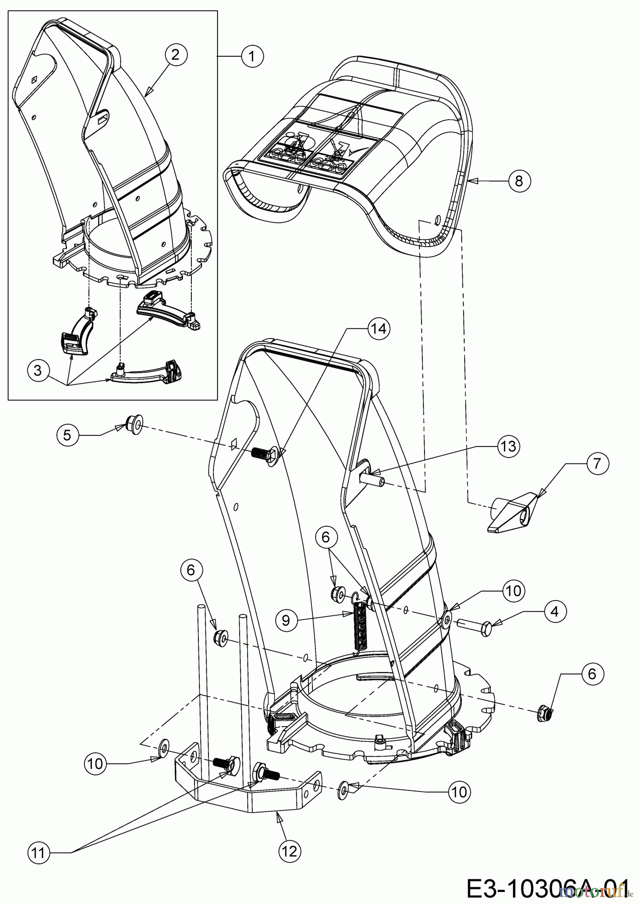 Wolf-Garten Schneefräsen SF 61 E 31AW6BF2650 (2020) Auswurfschacht