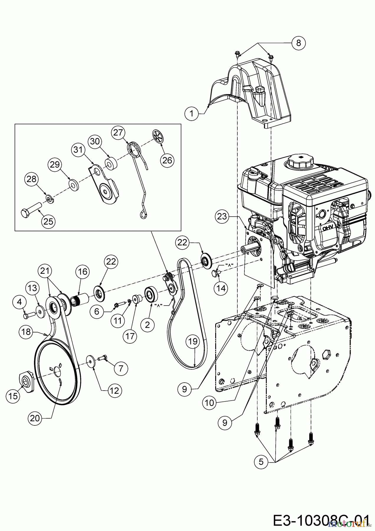 Wolf-Garten Schneefräsen SF 61 E 31AW6BF2650 (2020) Fahrantrieb, Fräsantrieb