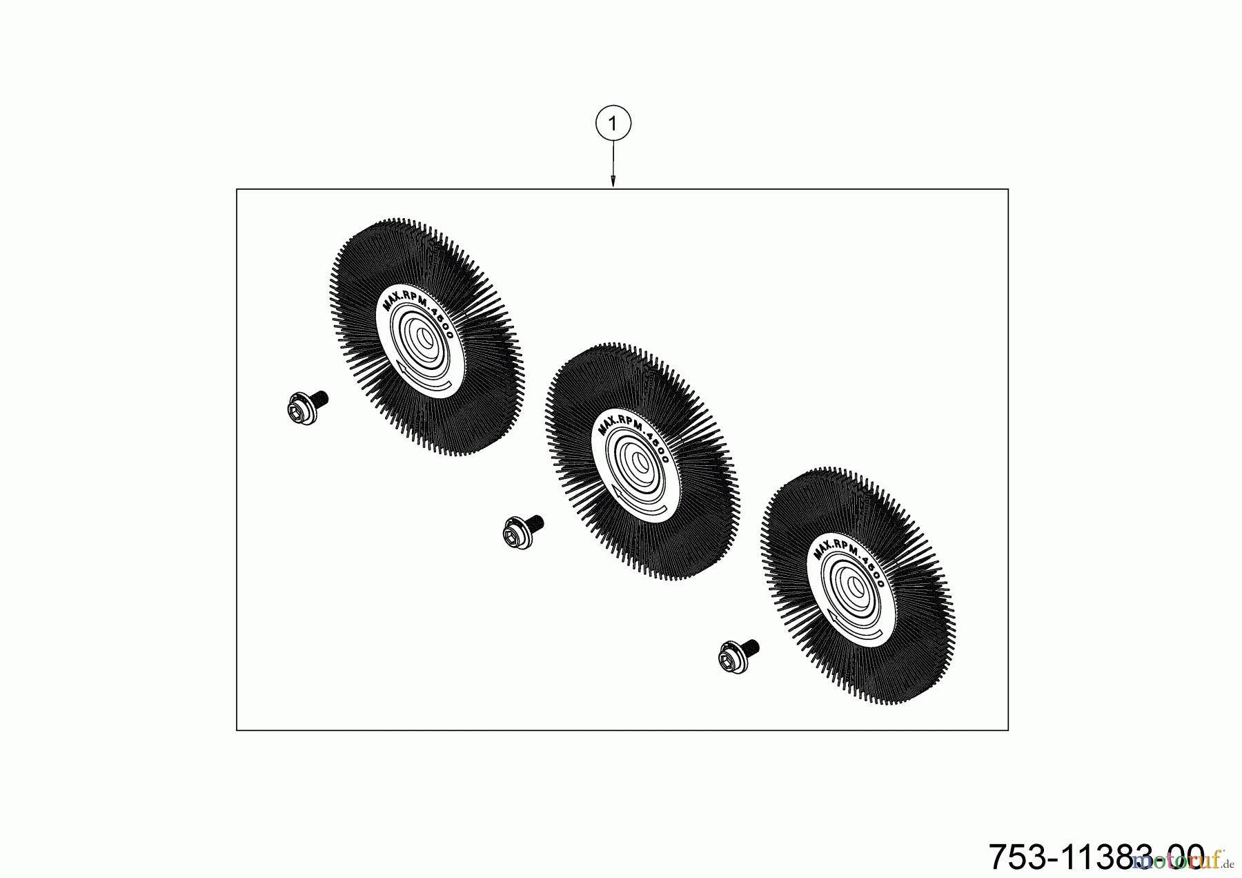 Wolf-Garten MultiStar e-multi-star® System Fugenbürste - JB 11 eM 72AMJE-1650 (2023) Ersatzbürsten Metall