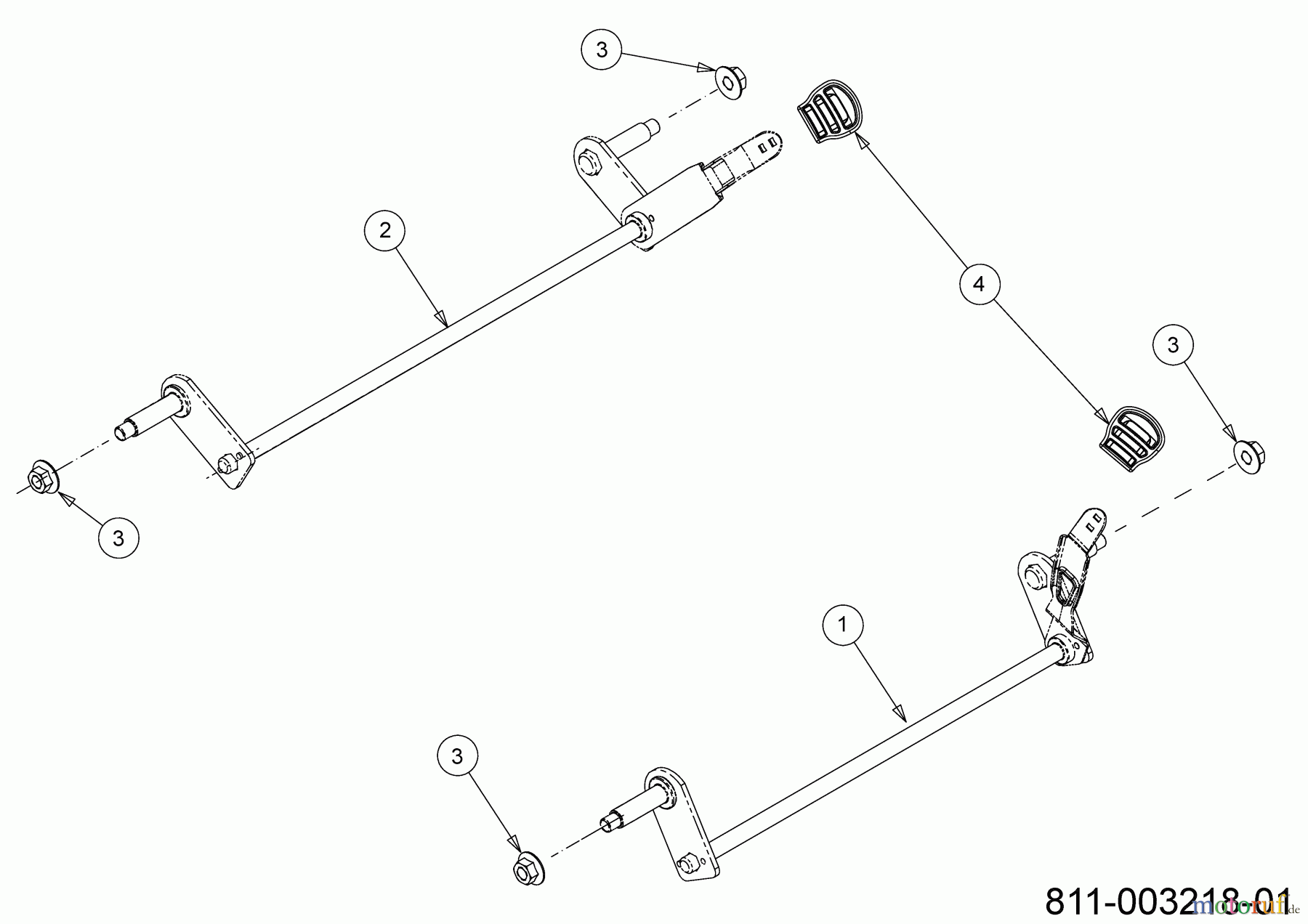  Wolf-Garten Motormäher A 4600 11D-TOSC650 (2022) Achsen, Höhenverstellung
