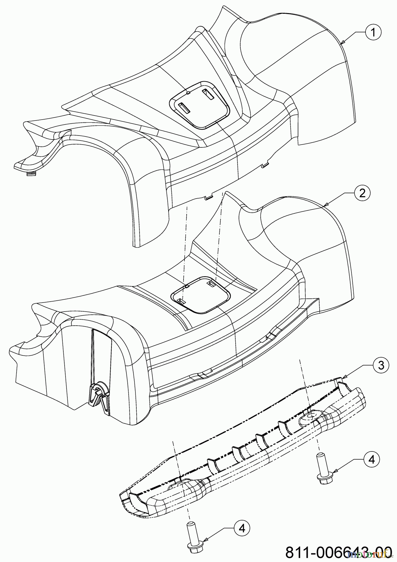  Wolf-Garten Motormäher mit Antrieb A 530 ASPHWIS 12CYPV7E650 (2021) Abdeckung Vorderachse